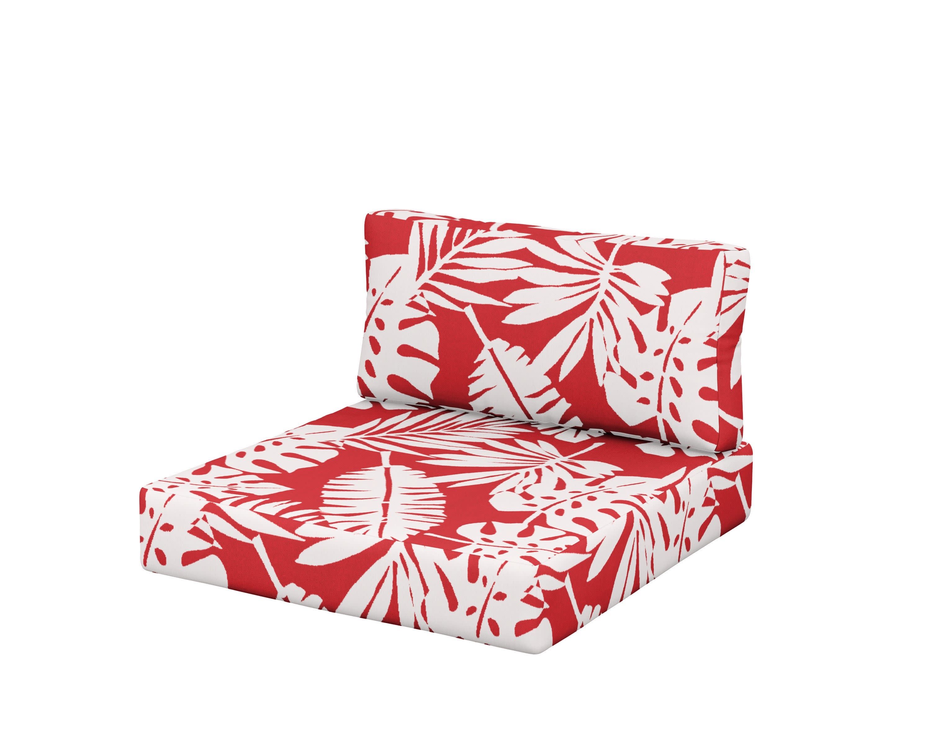 Acadia Back/Seat Cushion Set in Leaf Crimson