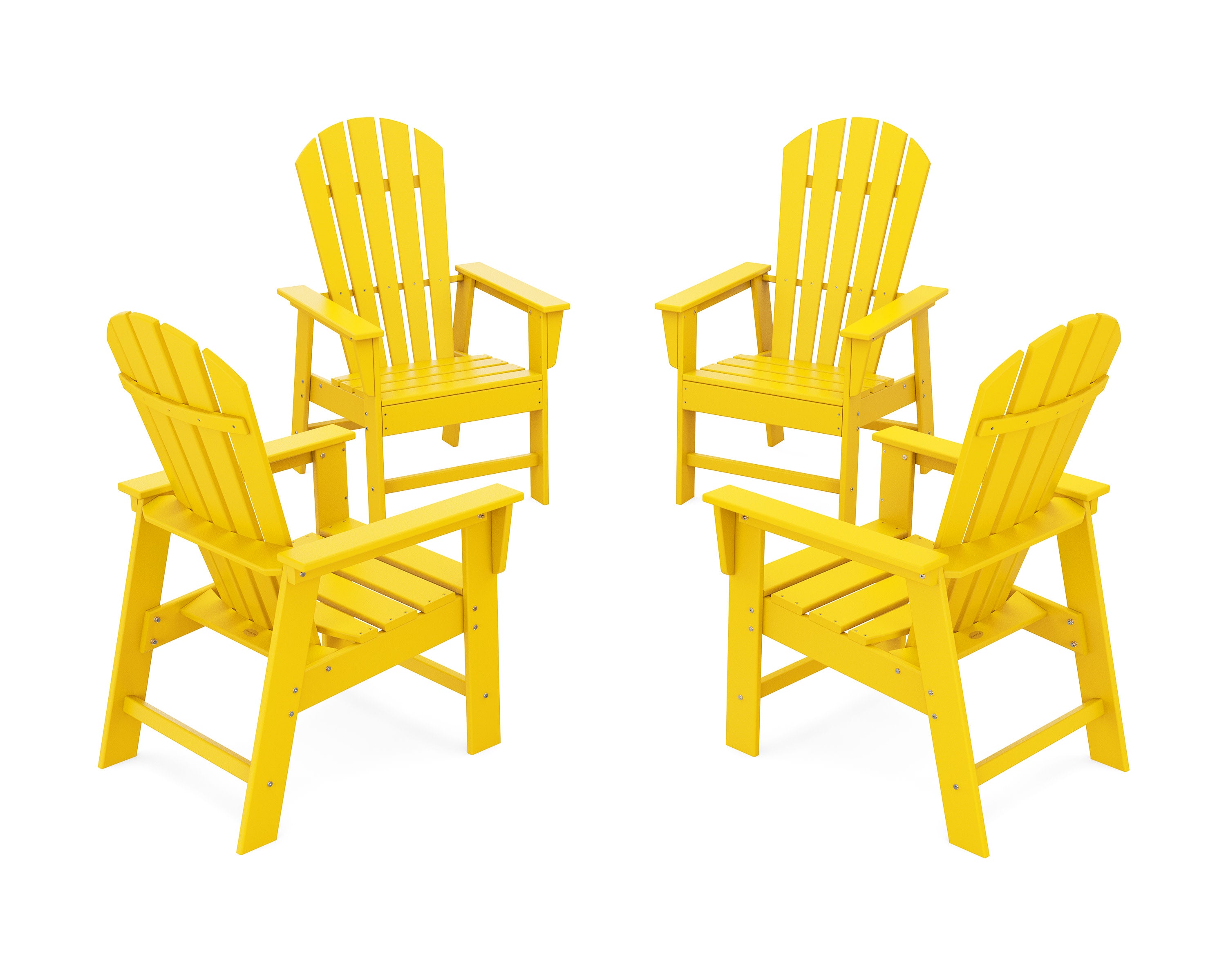 4-Piece South Beach Casual Chair Conversation Set in Lemon
