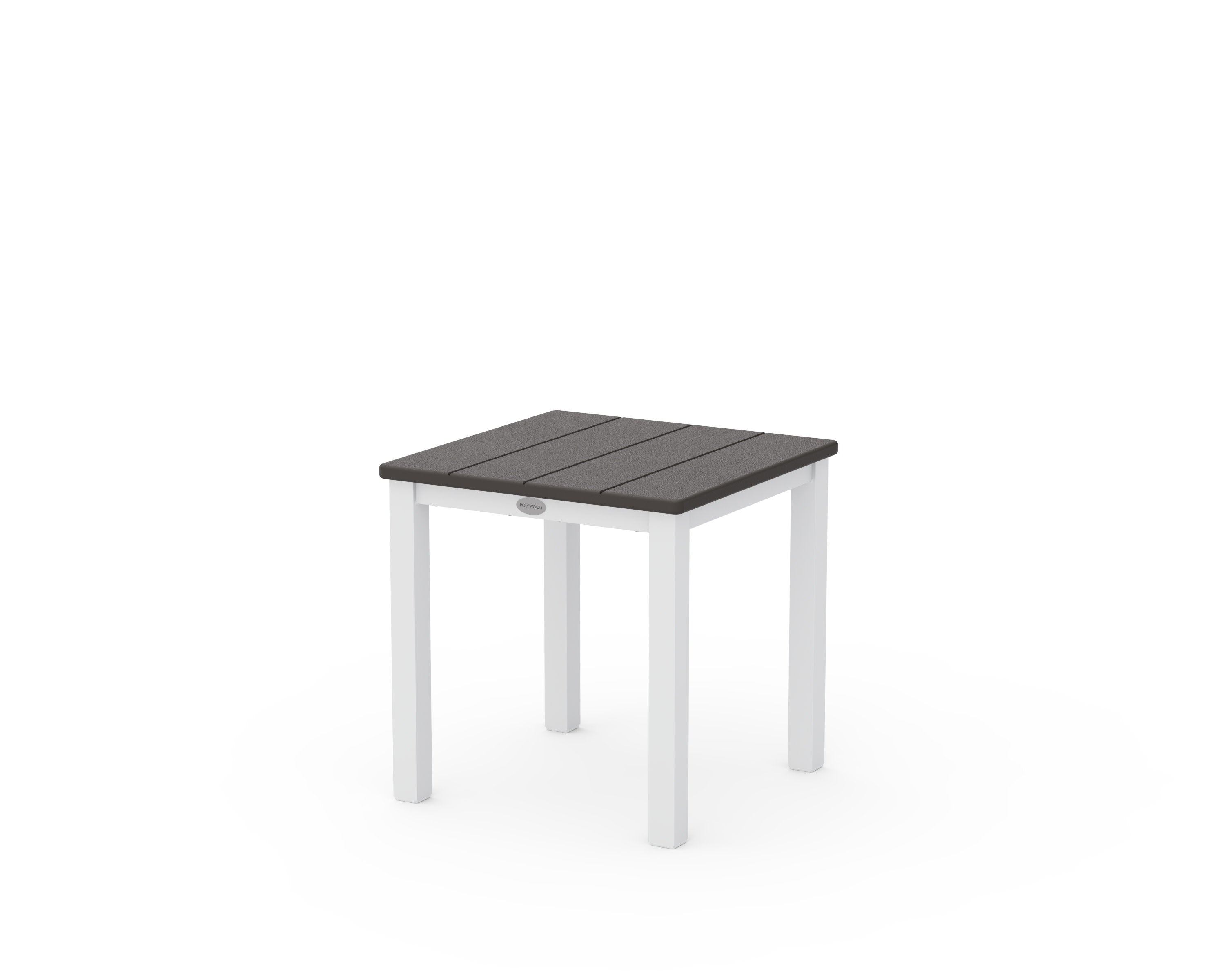 Main Street 18" Side Table in White / Vintage Coffee