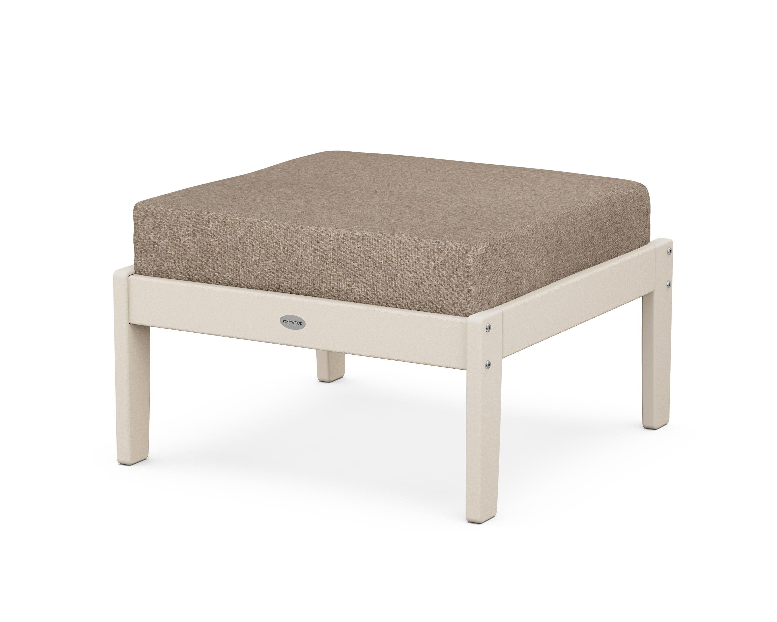 Braxton Deep Seating Ottoman in Sand / Spiced Burlap