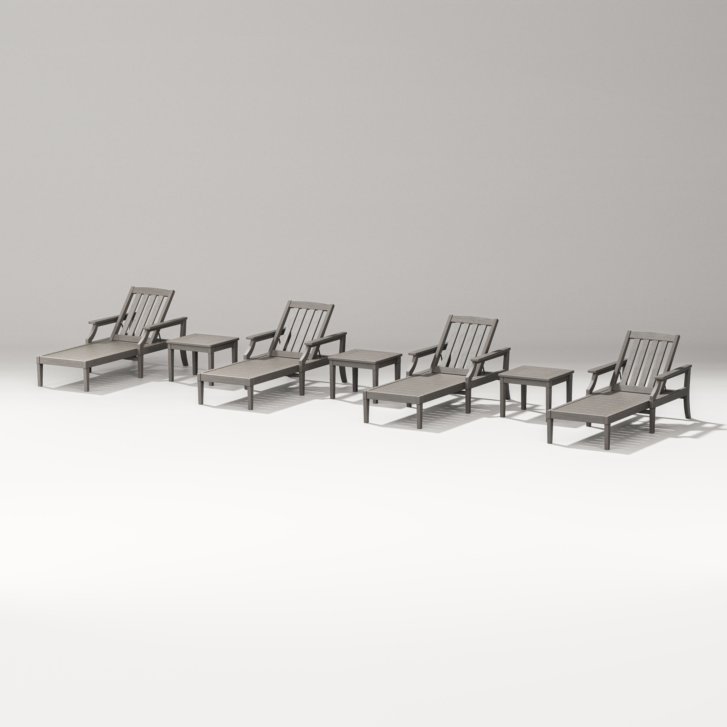 Estate 7-Piece Chaise Lounge Set in Driftwood