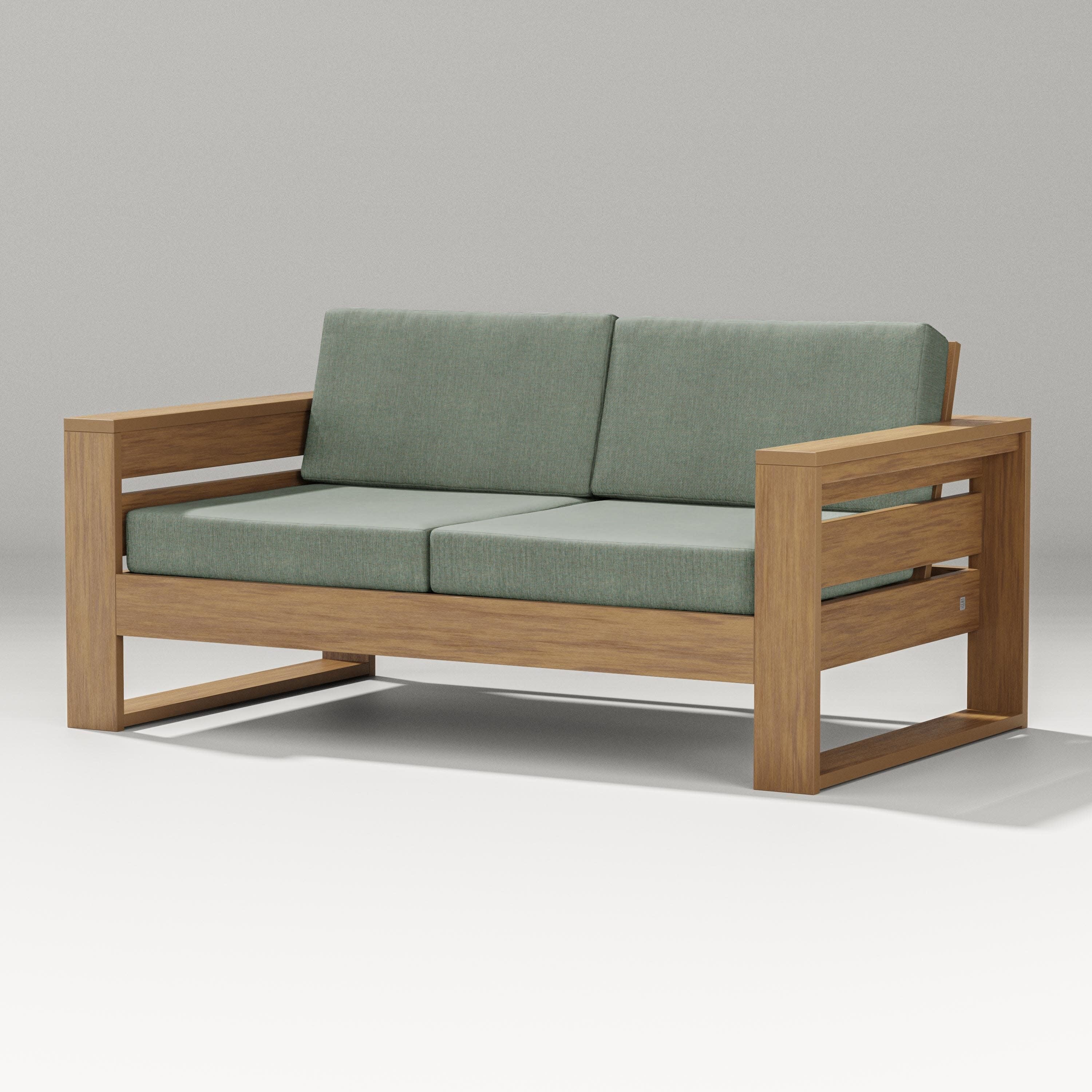 Latitude Loveseat in Natural / Cast Sage