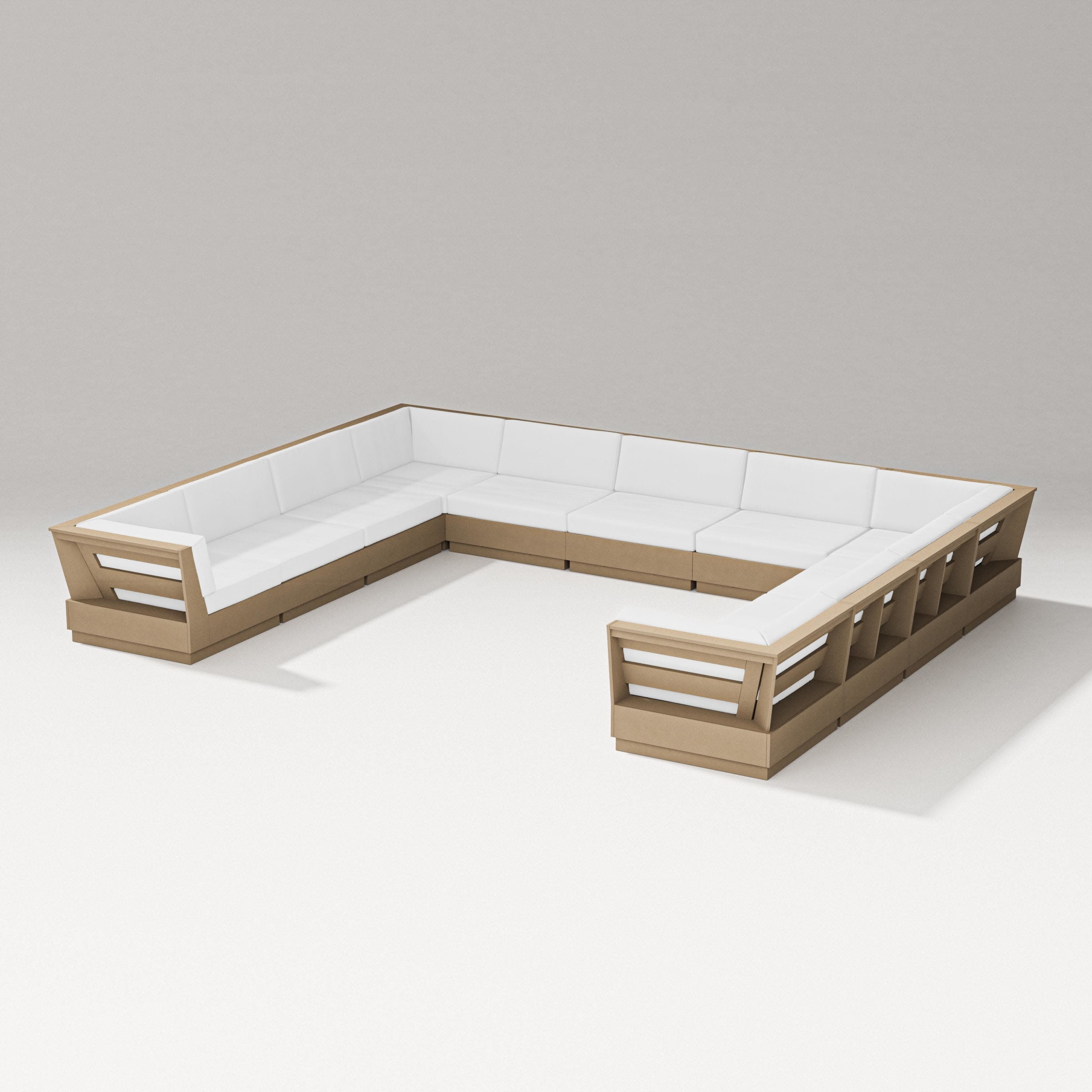 Elevate Large U-Shaped Sectional in Vintage Sahara / Natural
