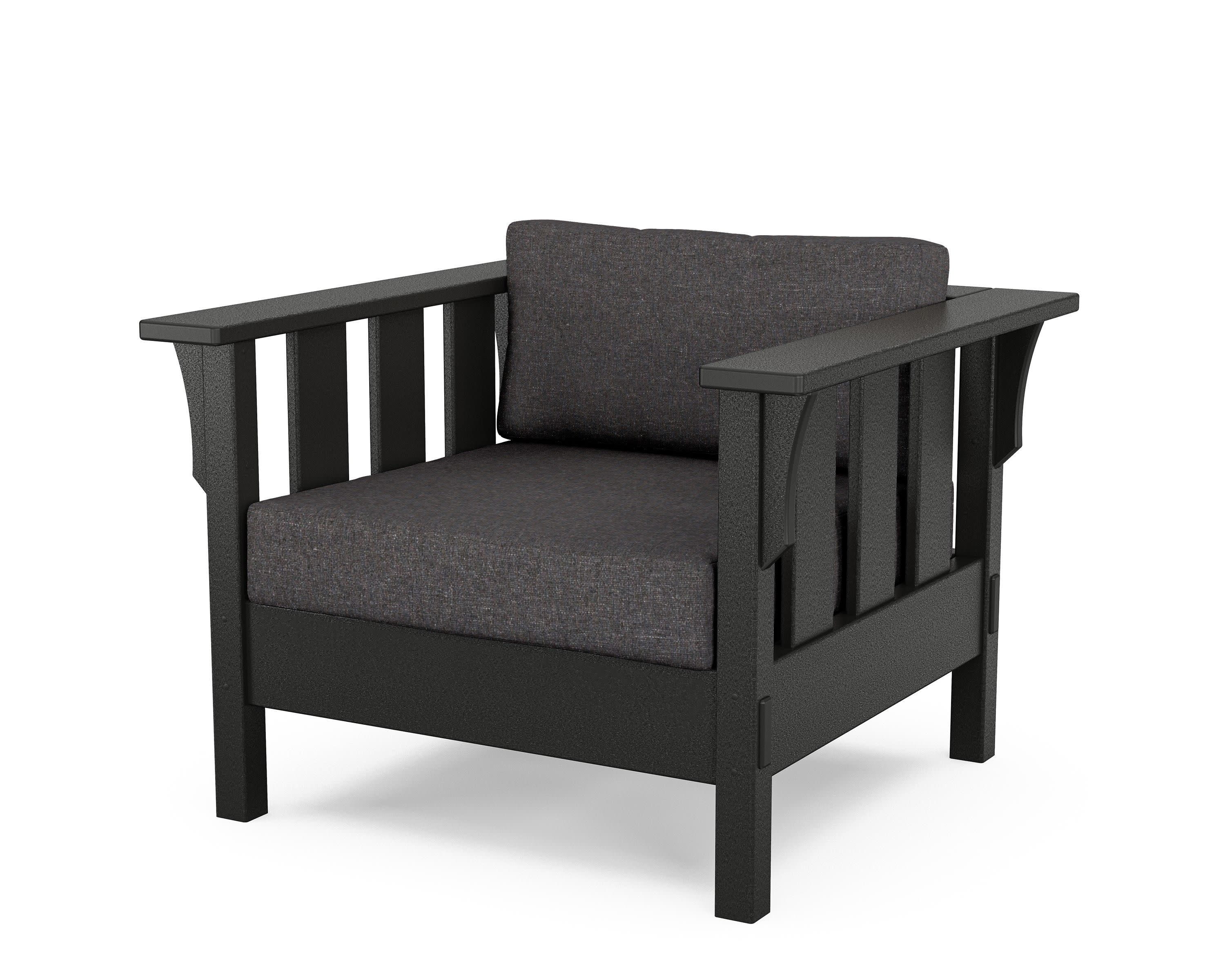 Acadia Deep Seating Chair in Black / Ash Charcoal