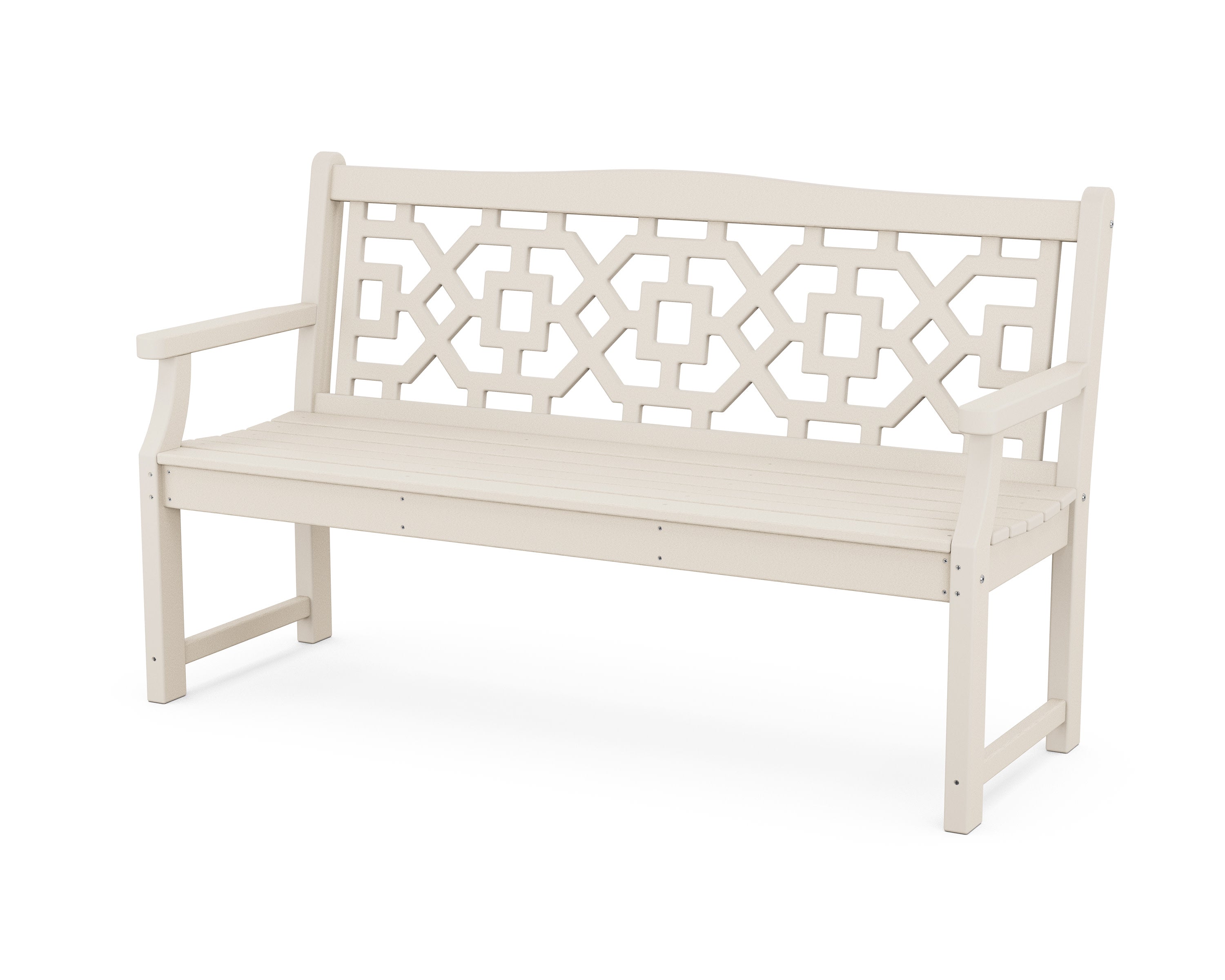 Chinoiserie 60" Garden Bench in Sand