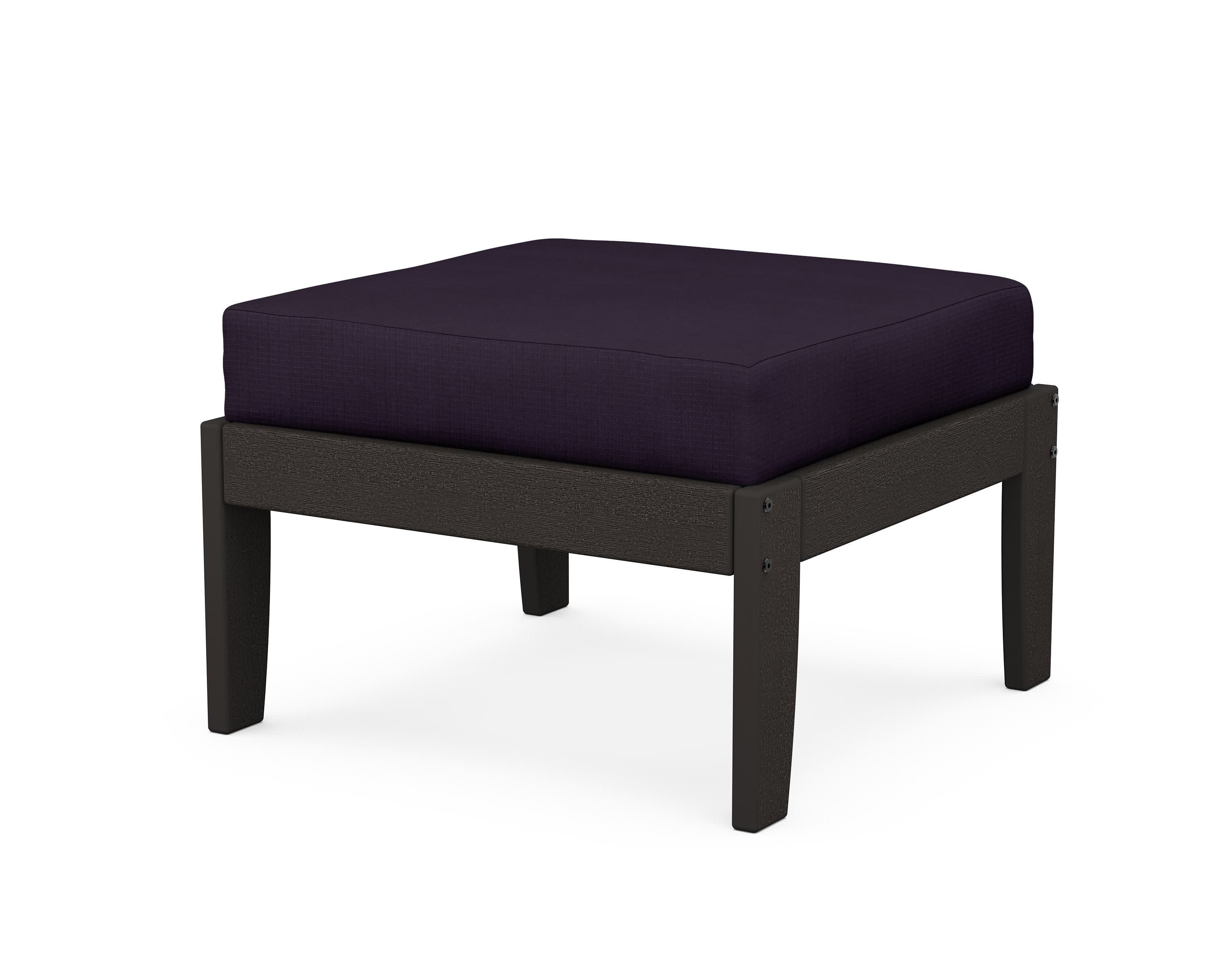 Modular Ottoman - Classic in Vintage Coffee / Navy Linen