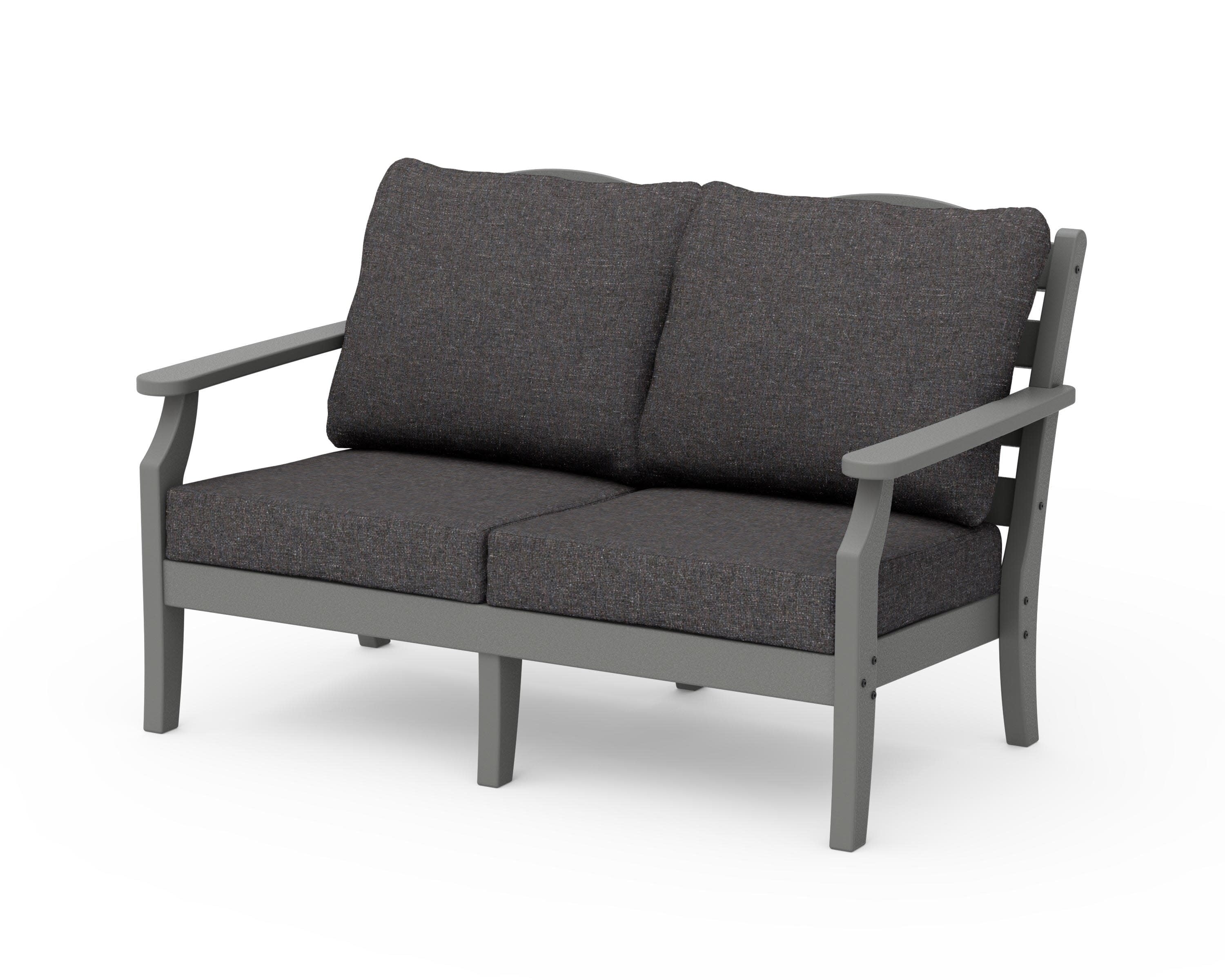 Savannah Deep Seating Loveseat in Slate Grey / Ash Charcoal