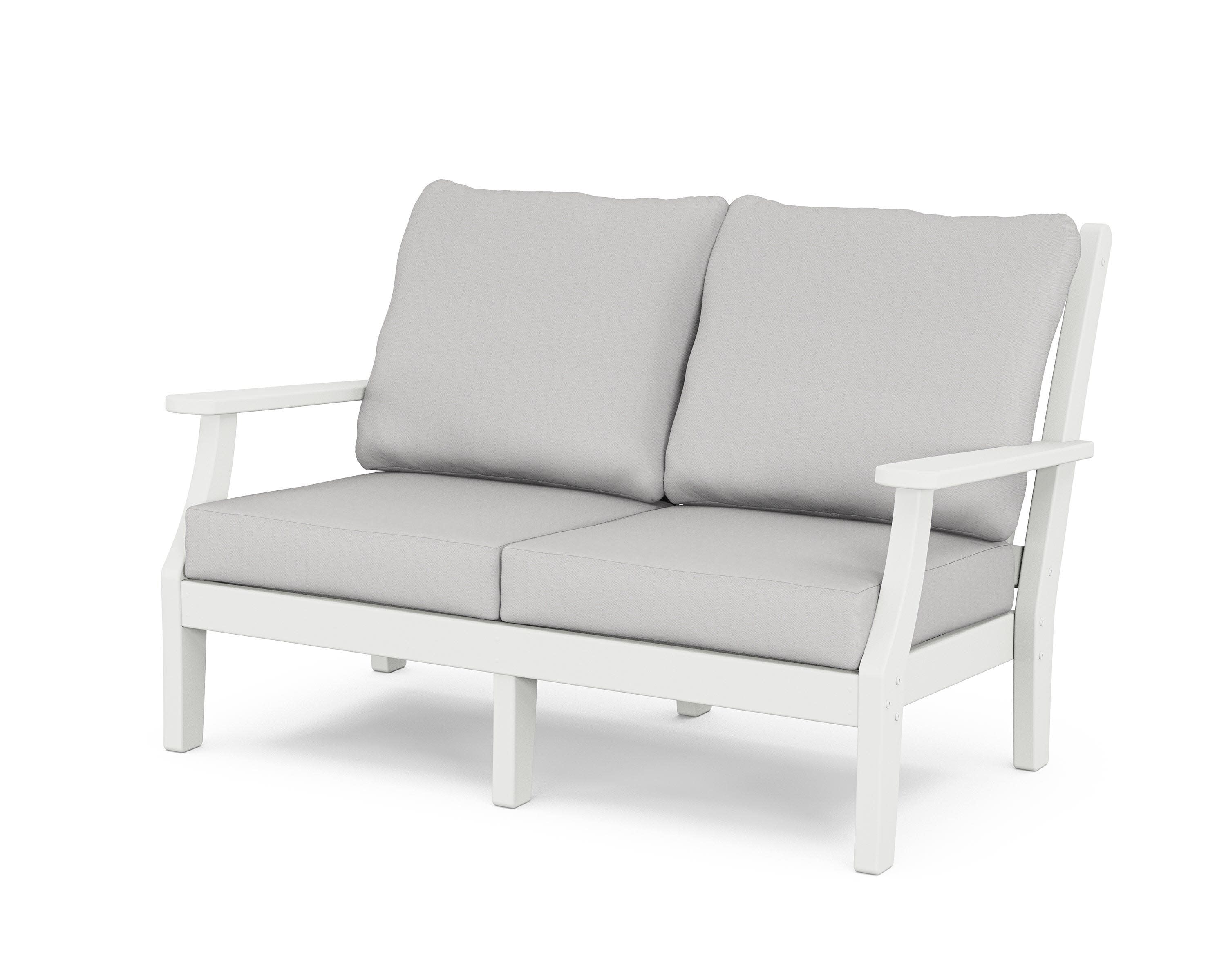 Wovendale Deep Seating Loveseat in White / Diamond in the Rough