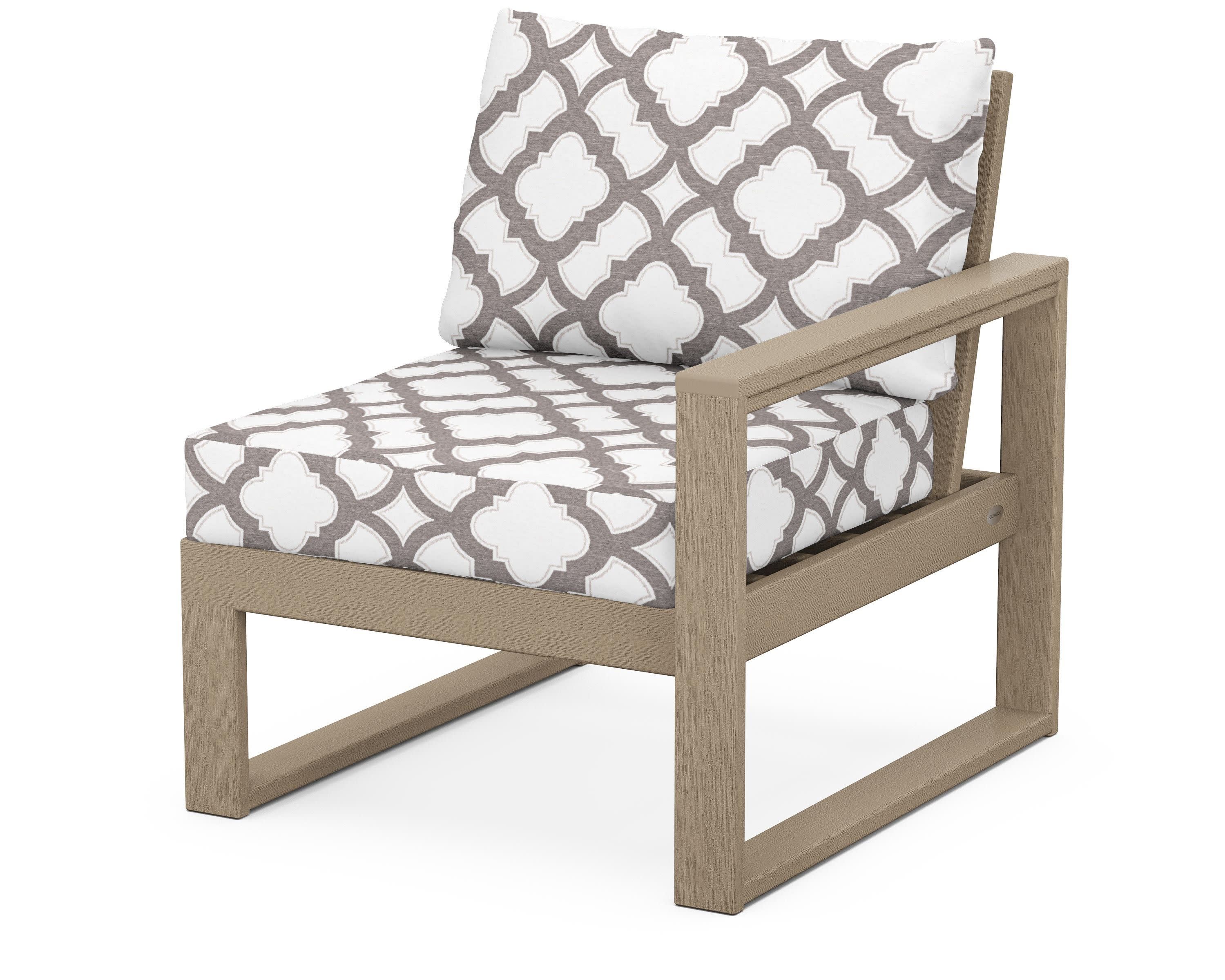 EDGE Modular Right Arm Chair in Vintage Sahara / Trellis Grey Mist