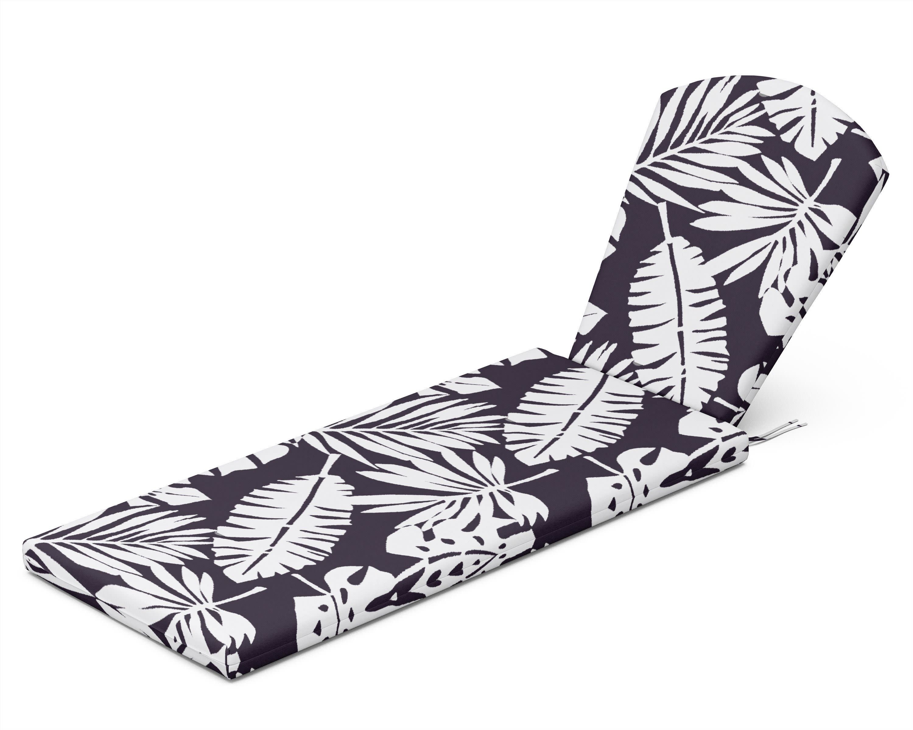 Chaise Cushion in Leaf Navy