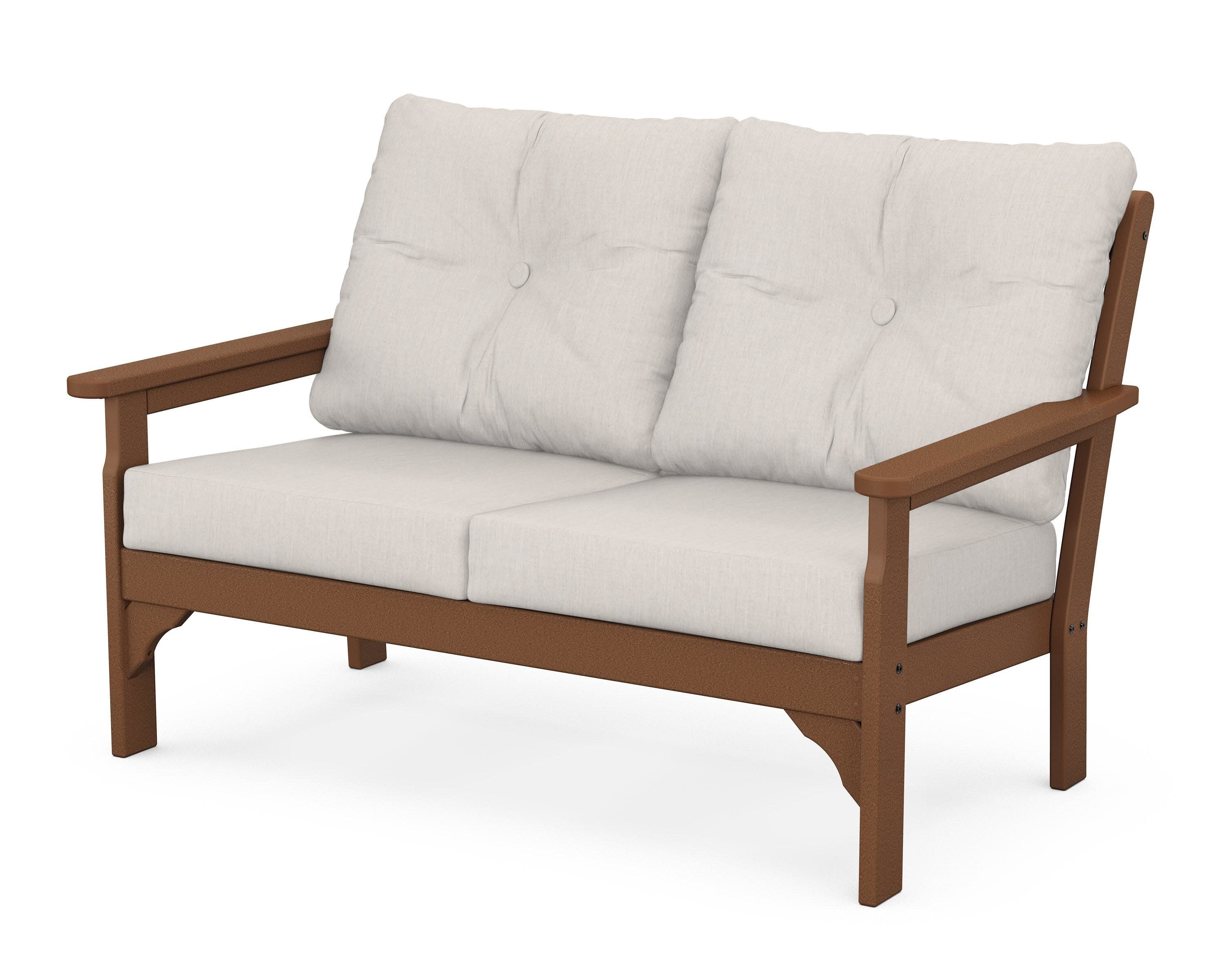 Vineyard Deep Seating Loveseat in Teak / Cast Ash