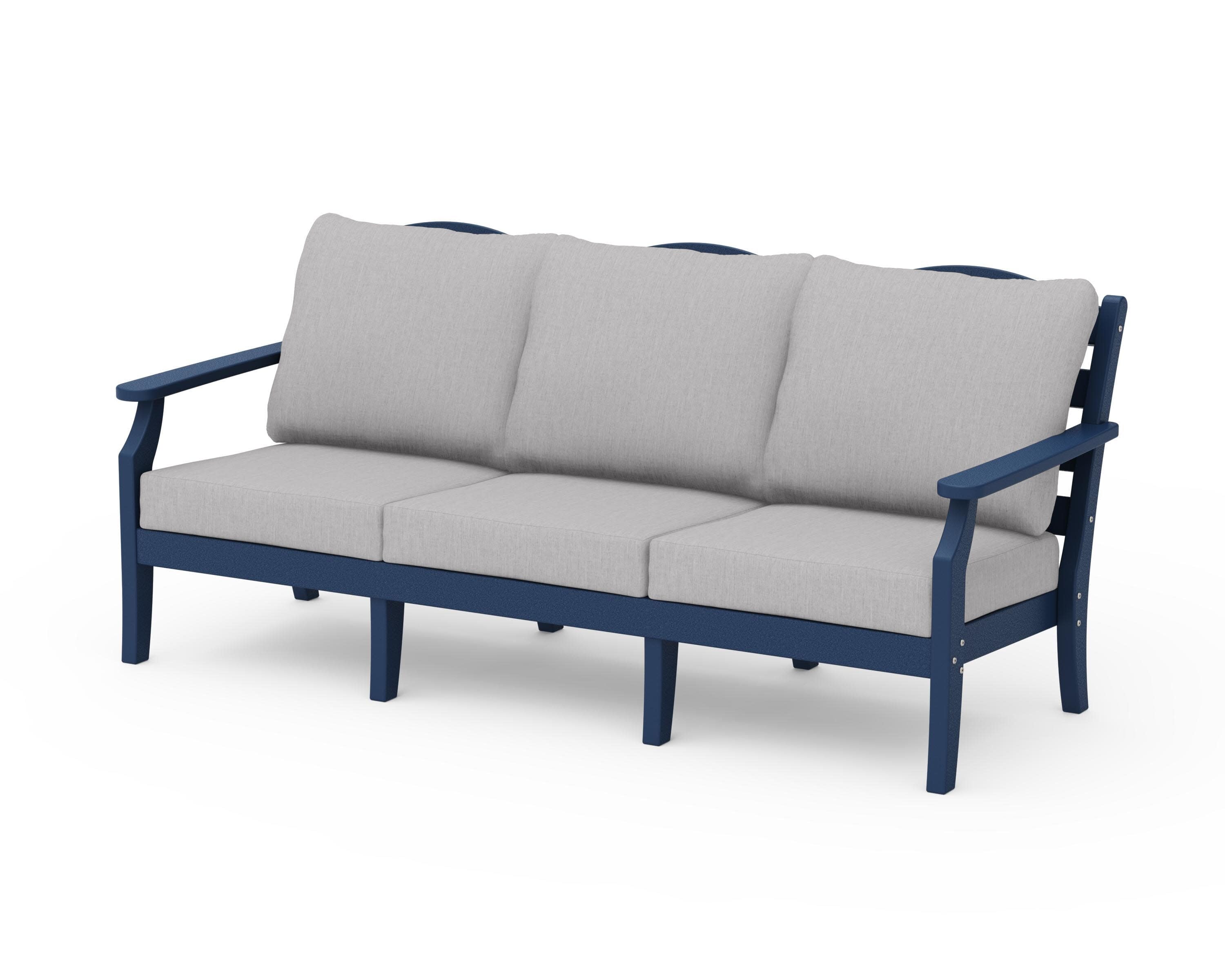 Savannah Deep Seating Sofa in Navy / Granite