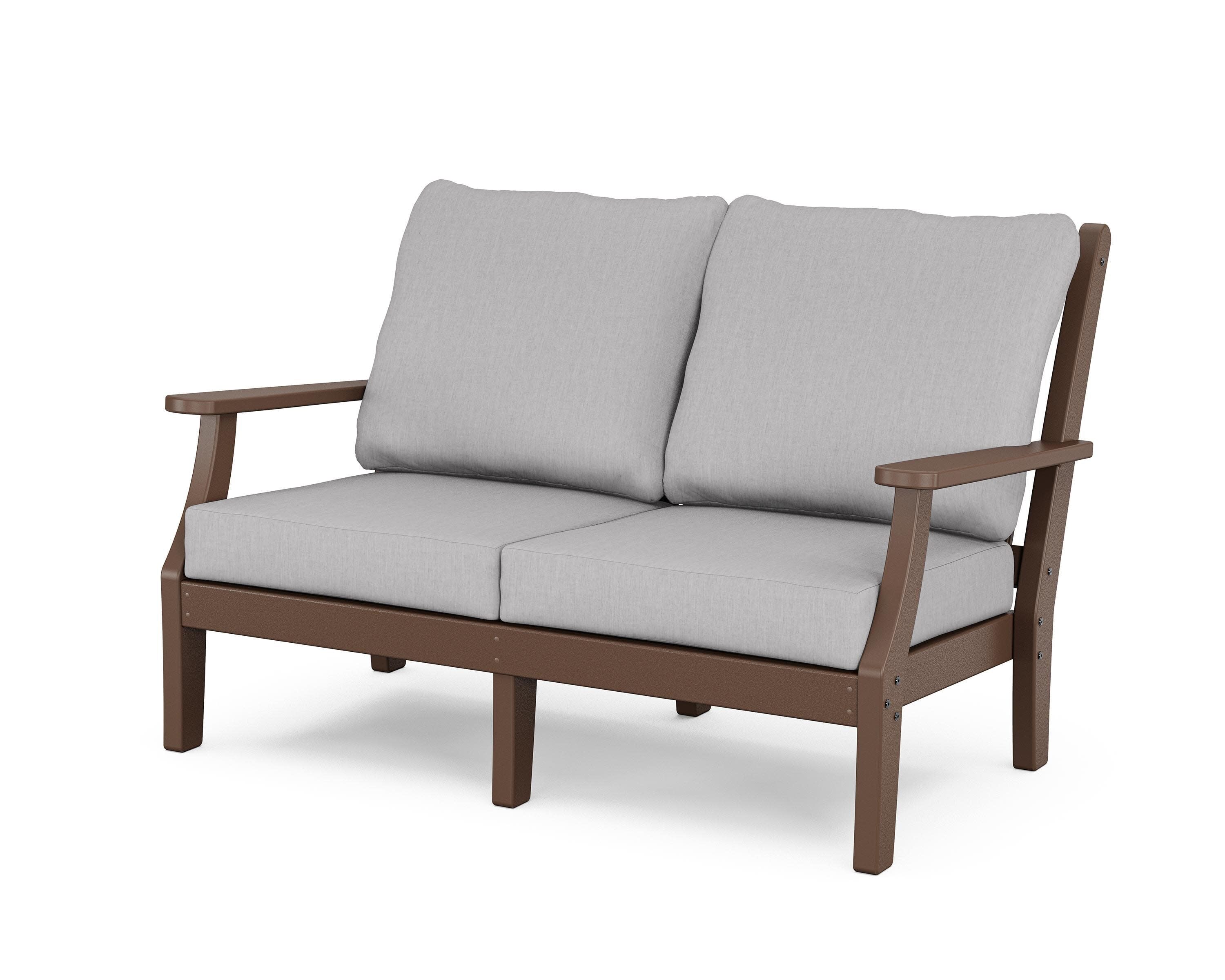 Wovendale Deep Seating Loveseat in Mahogany / Granite