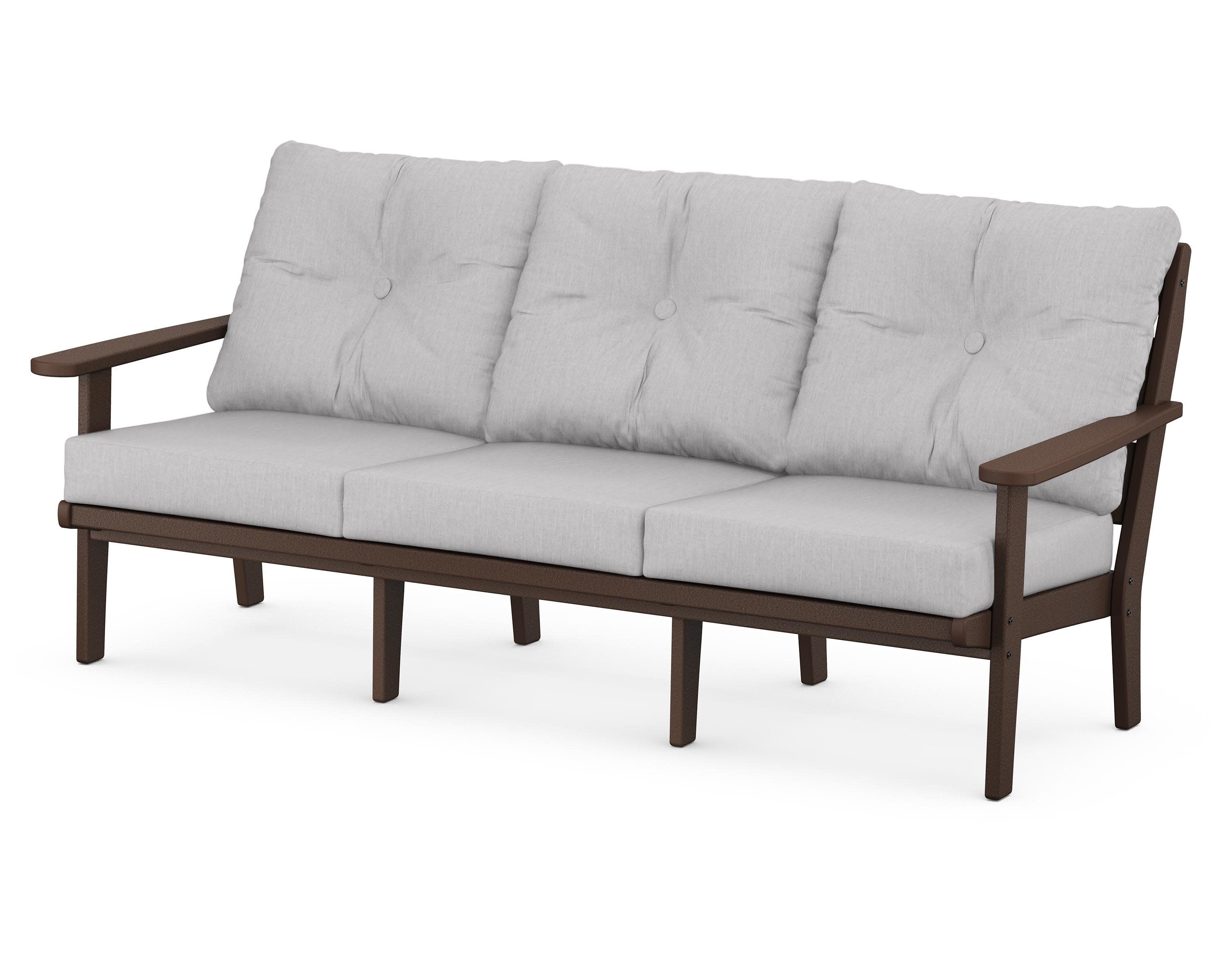 Lakeside Deep Seating Sofa in Mahogany / Granite
