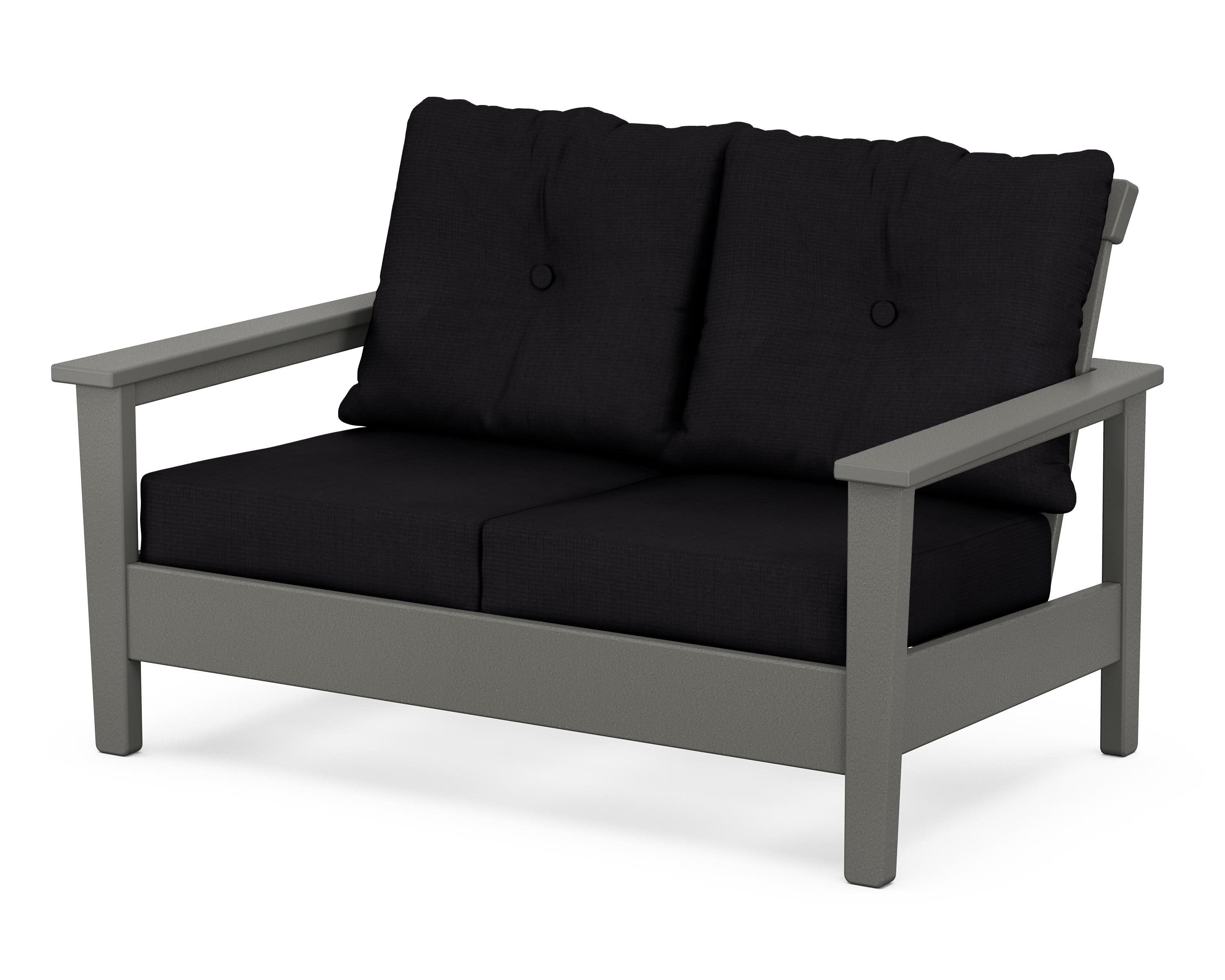 Prescott Deep Seating Loveseat in Slate Grey / Midnight Linen