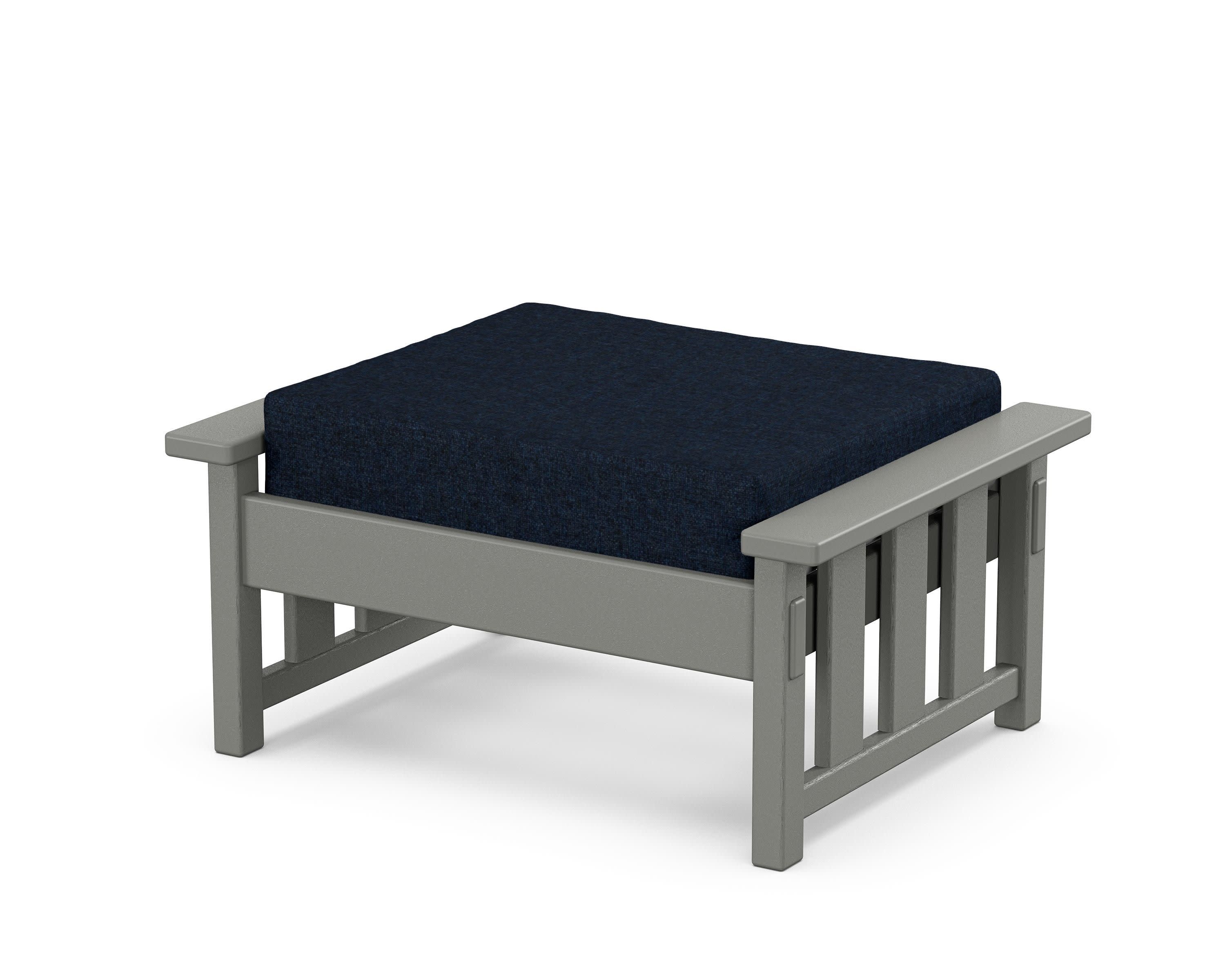 Acadia Deep Seating Ottoman in Slate Grey / Marine Indigo