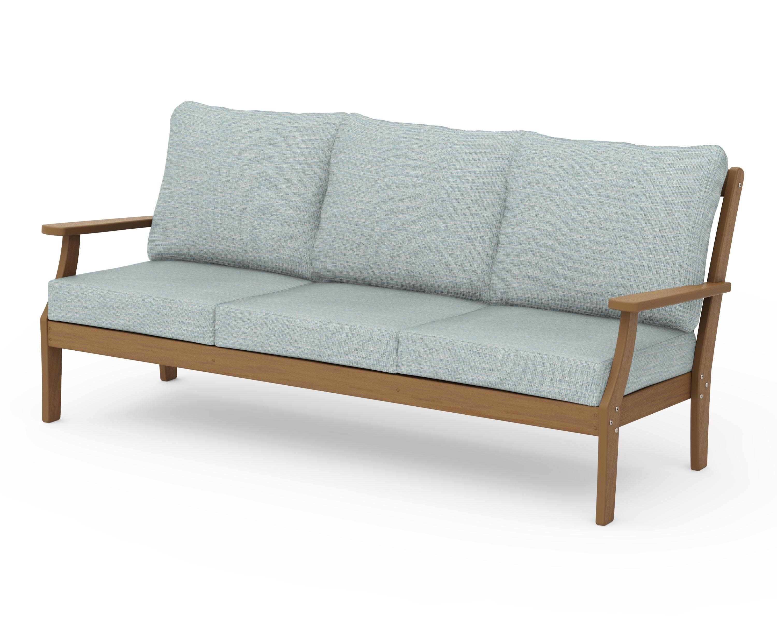 Braxton Deep Seating Sofa in Natural / Soothe Mist