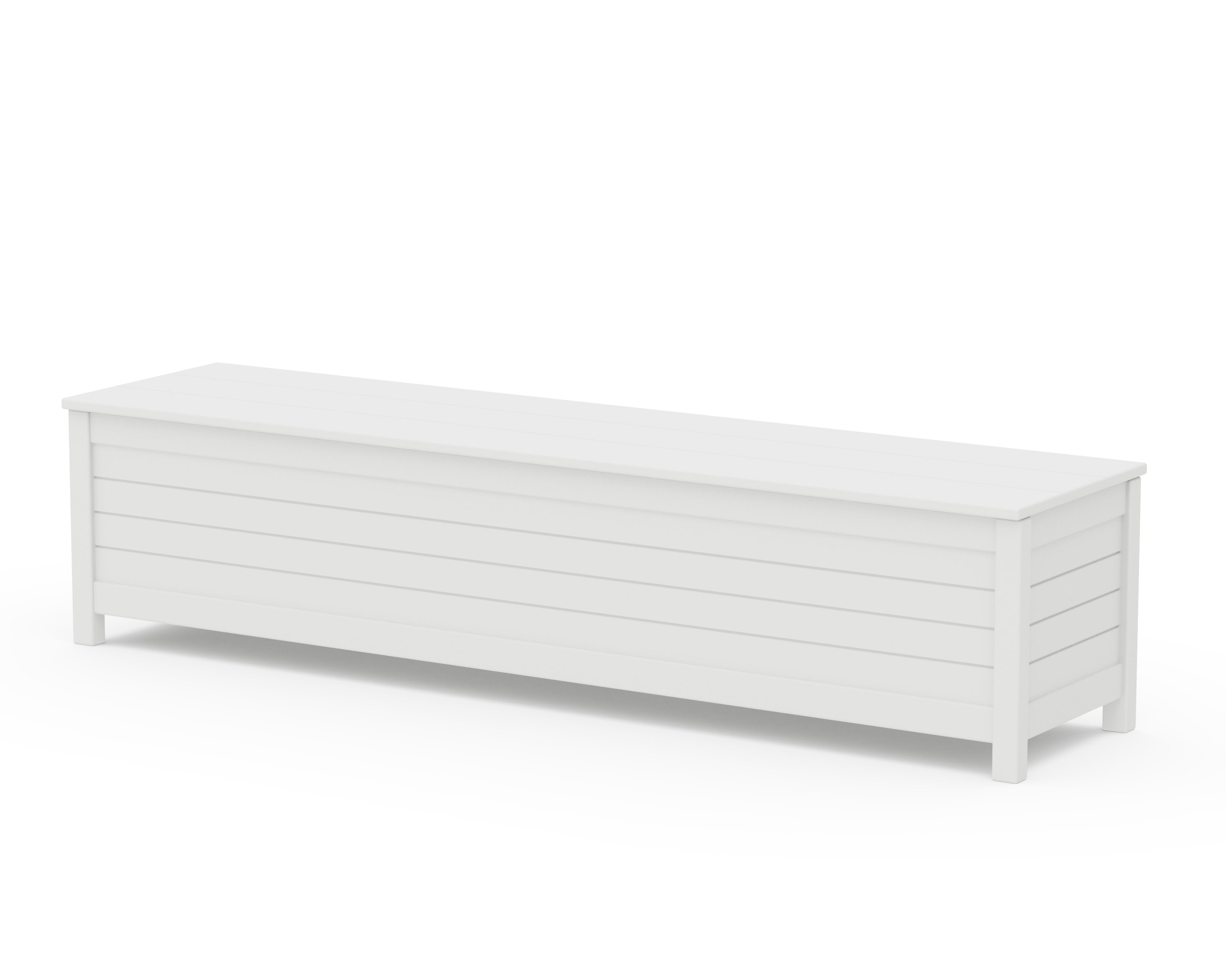 Nautical 72" Storage Bench in White