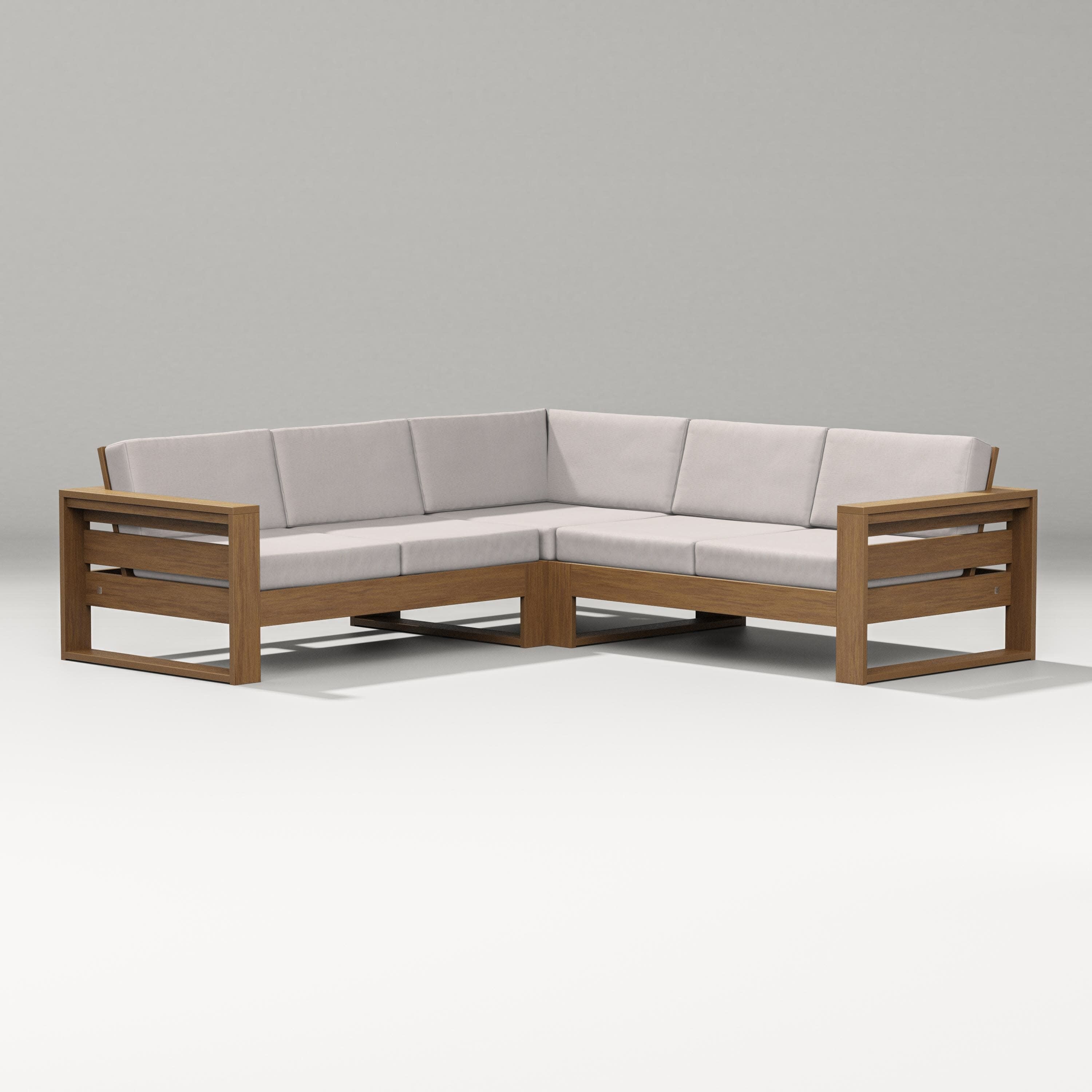 Latitude Corner Sectional in Natural / Dune Burlap