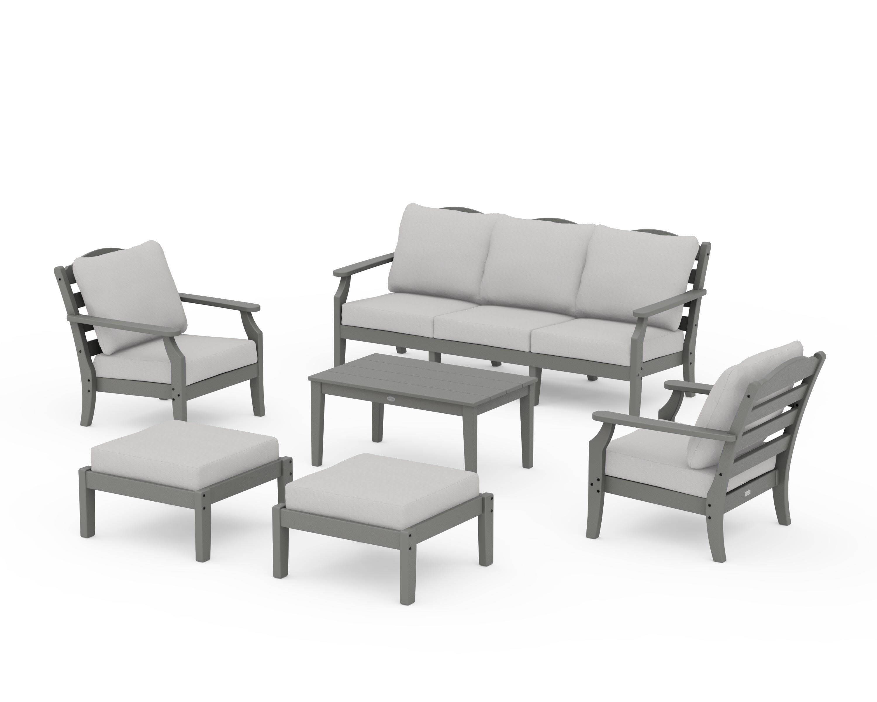 Savannah 6-Piece Lounge Sofa Set in Slate Grey / Diamond in the Rough