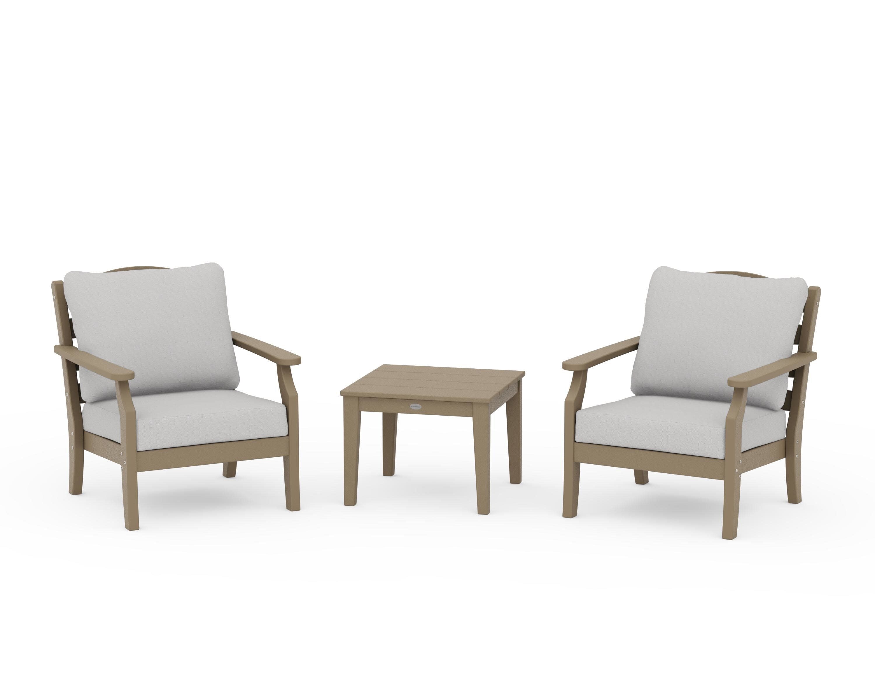 Savannah 3-Piece Deep Seating Set in Vintage Sahara / Diamond in the Rough