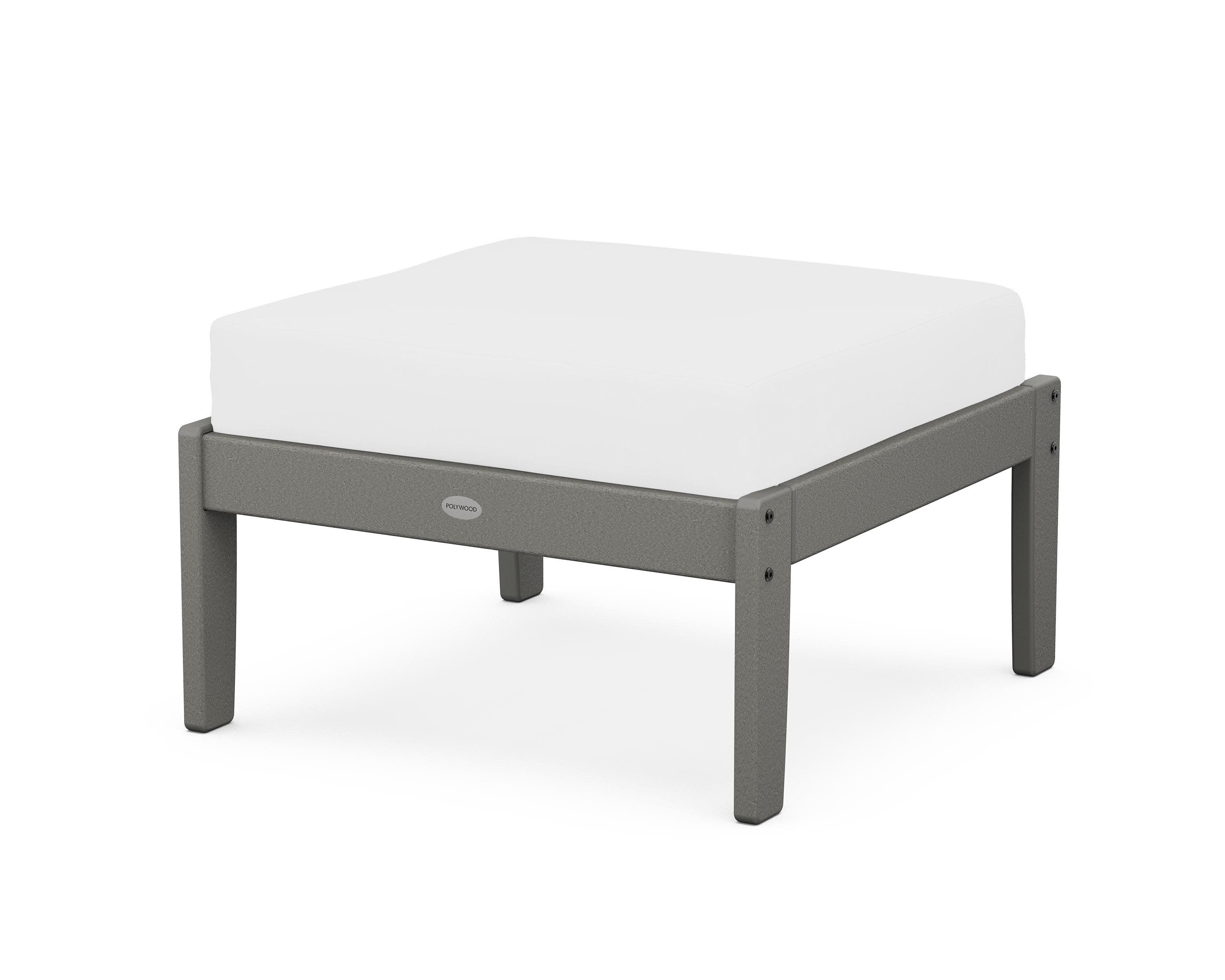 Braxton Deep Seating Ottoman in Slate Grey / Natural
