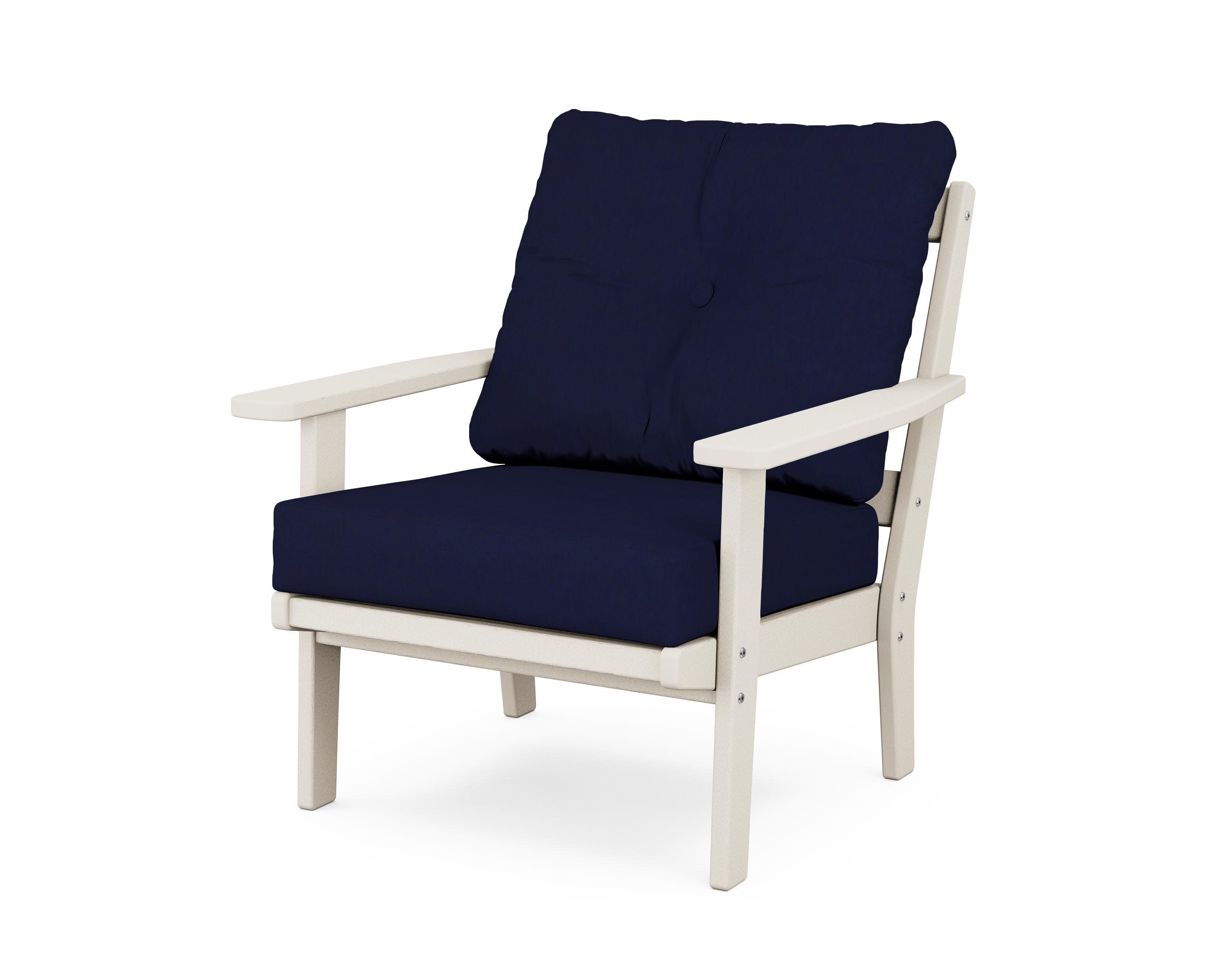 Oxford Deep Seating Chair in Sand / Navy