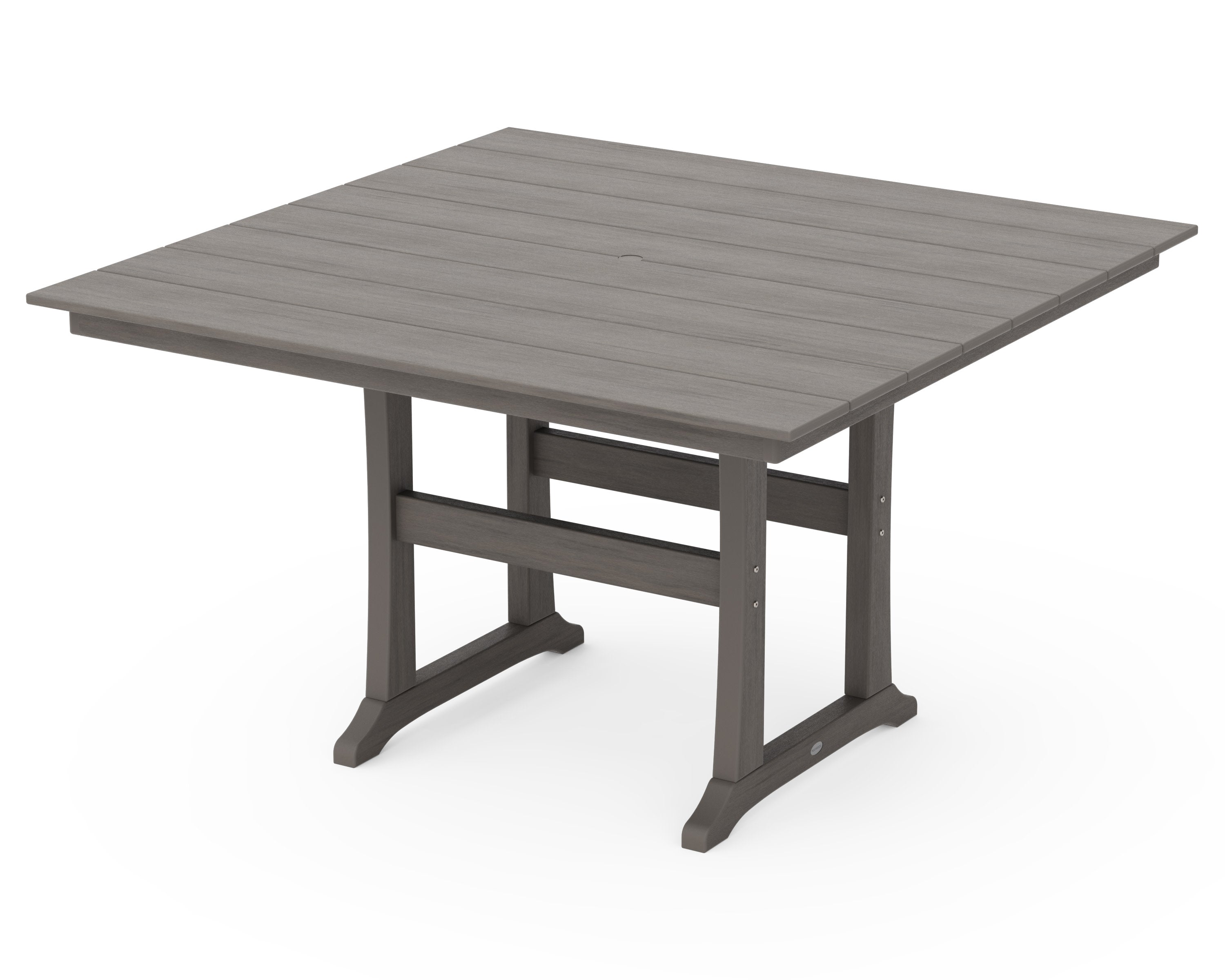 Farmhouse Trestle 59" Counter Table in Driftwood