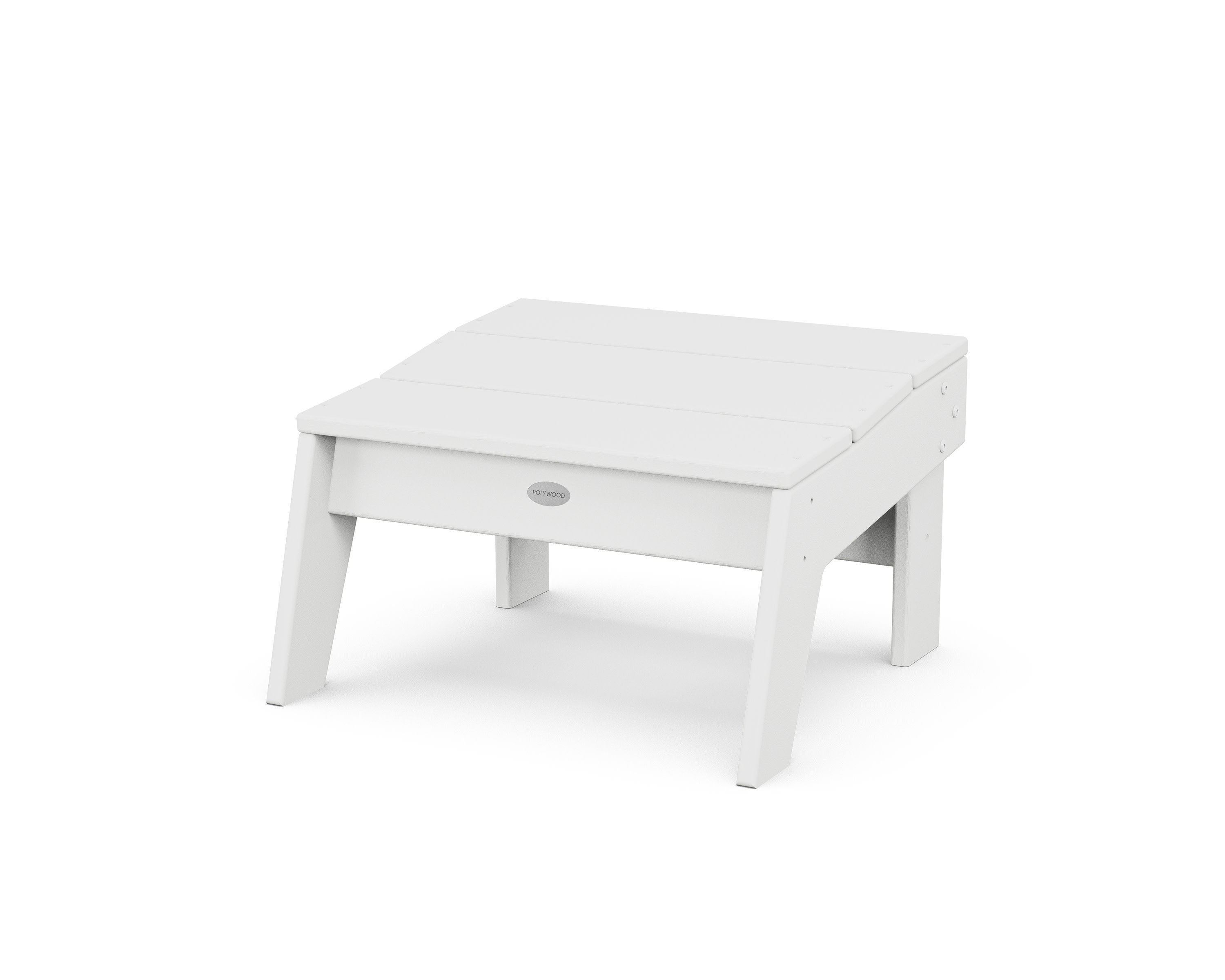 Modern Studio Ottoman in White