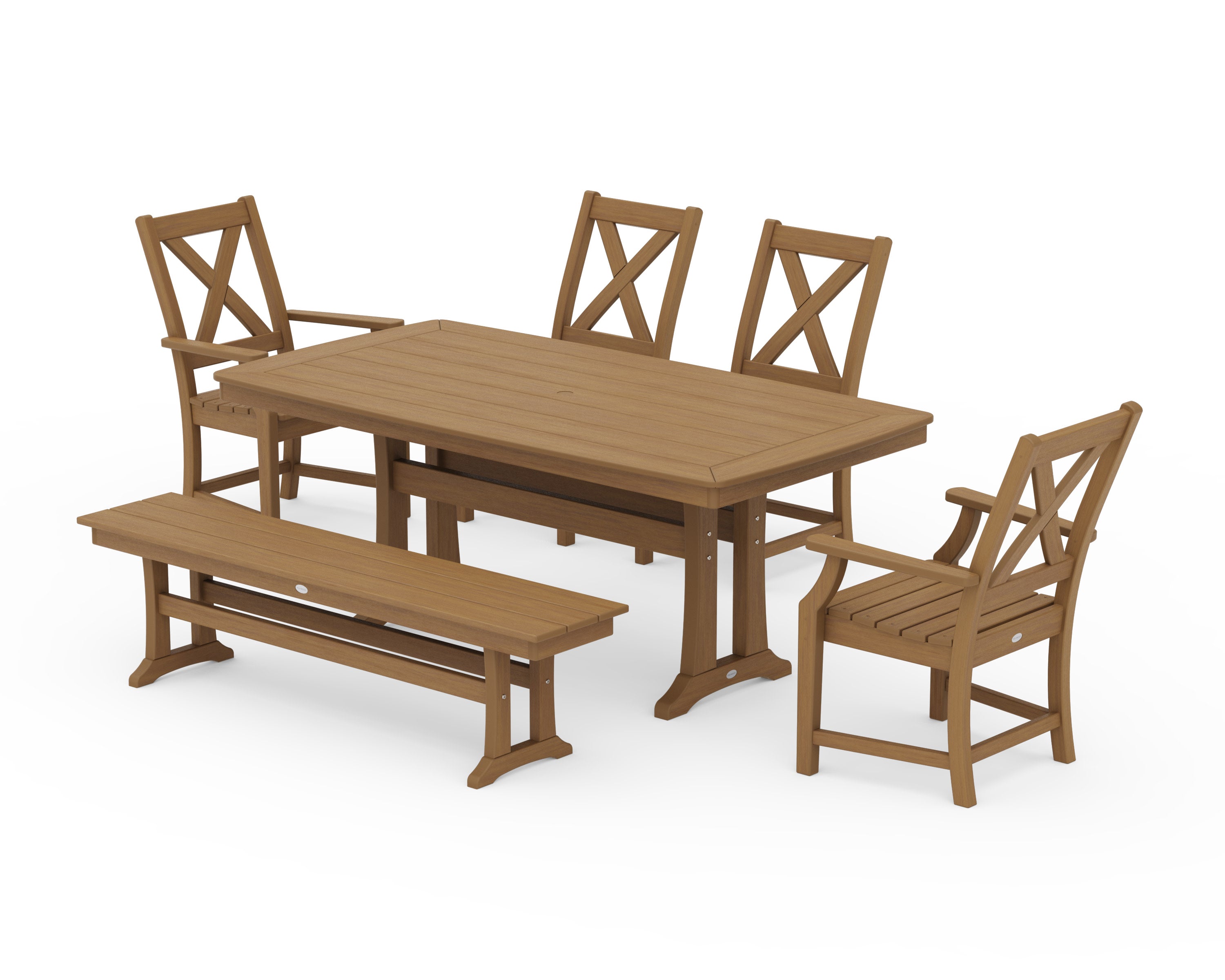 Braxton 6-Piece Dining Set with Trestle Legs in Natural