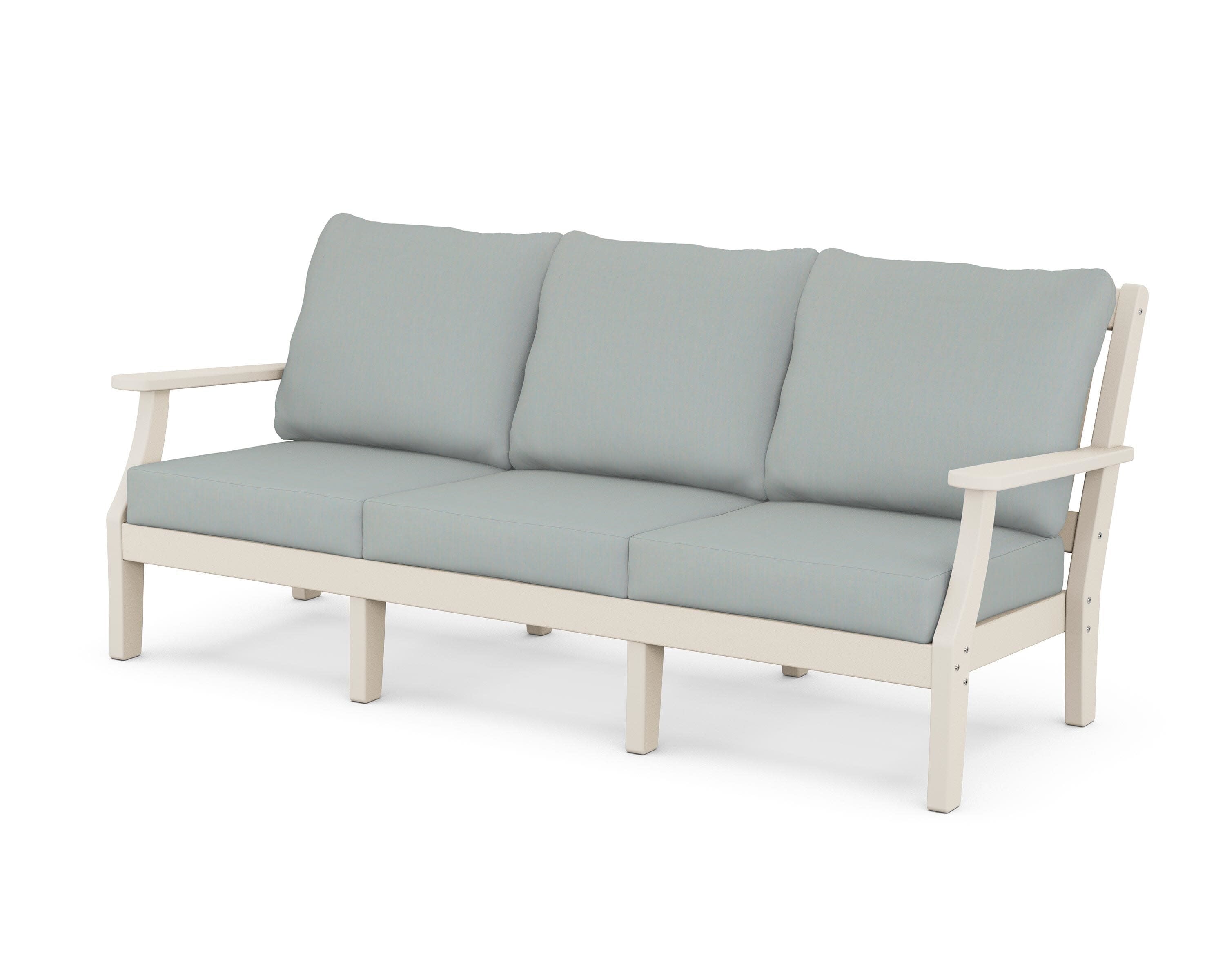 Chinoiserie Deep Seating Sofa in Sand / Spa