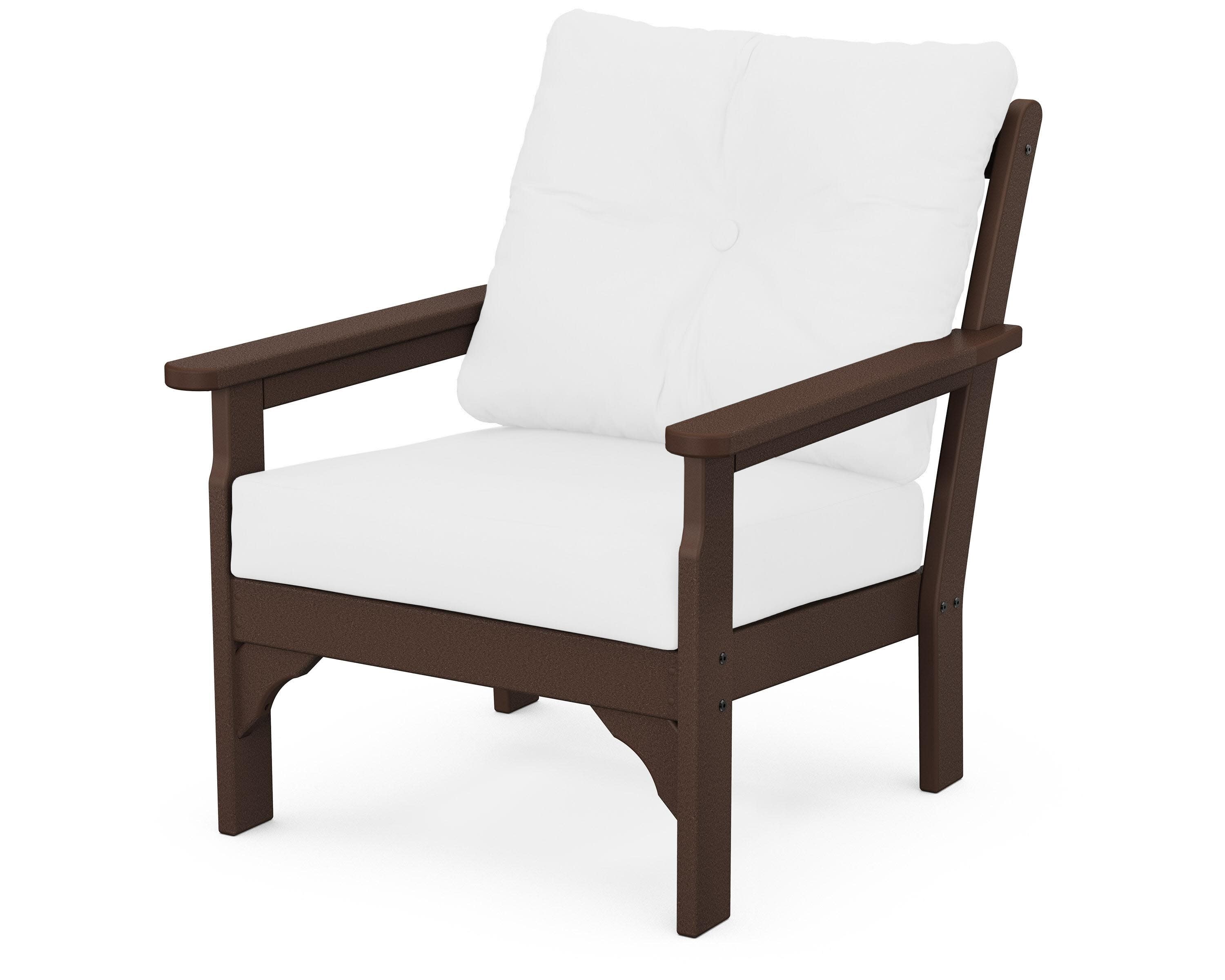 Vineyard Deep Seating Chair in Mahogany / Natural