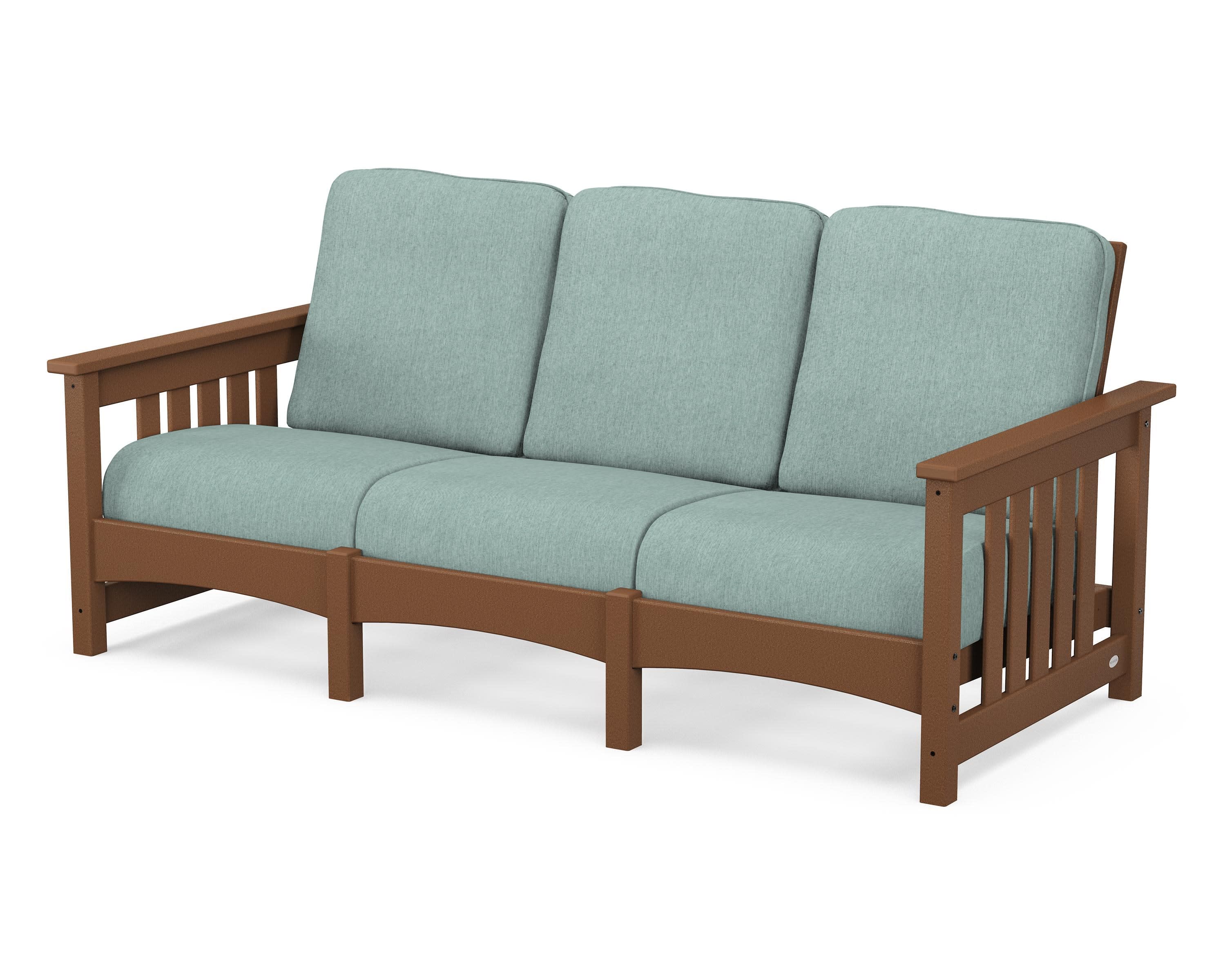 Club Mission Sofa in Teak / Glacier Spa
