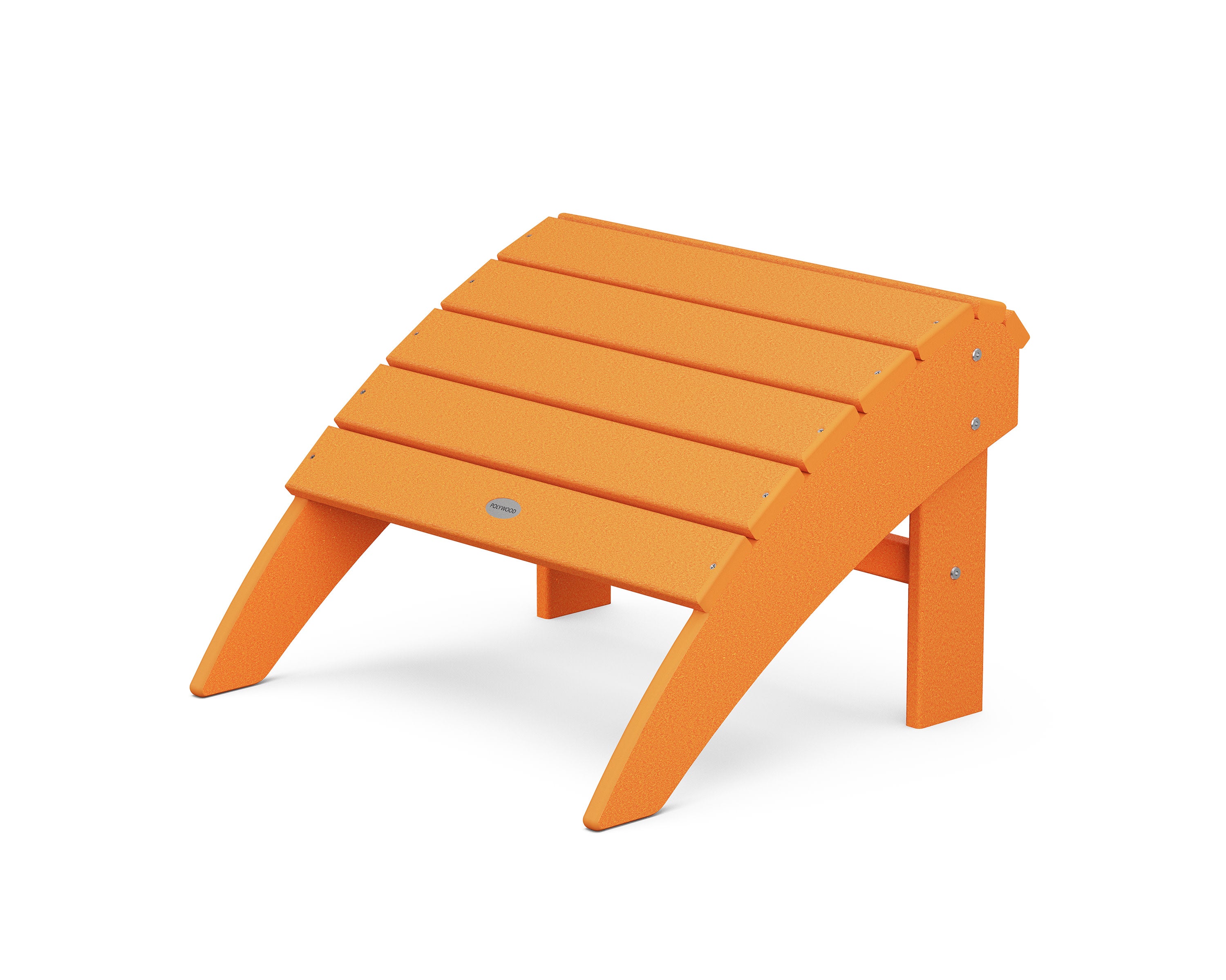 Vineyard Curveback Adirondack Ottoman in Tangerine