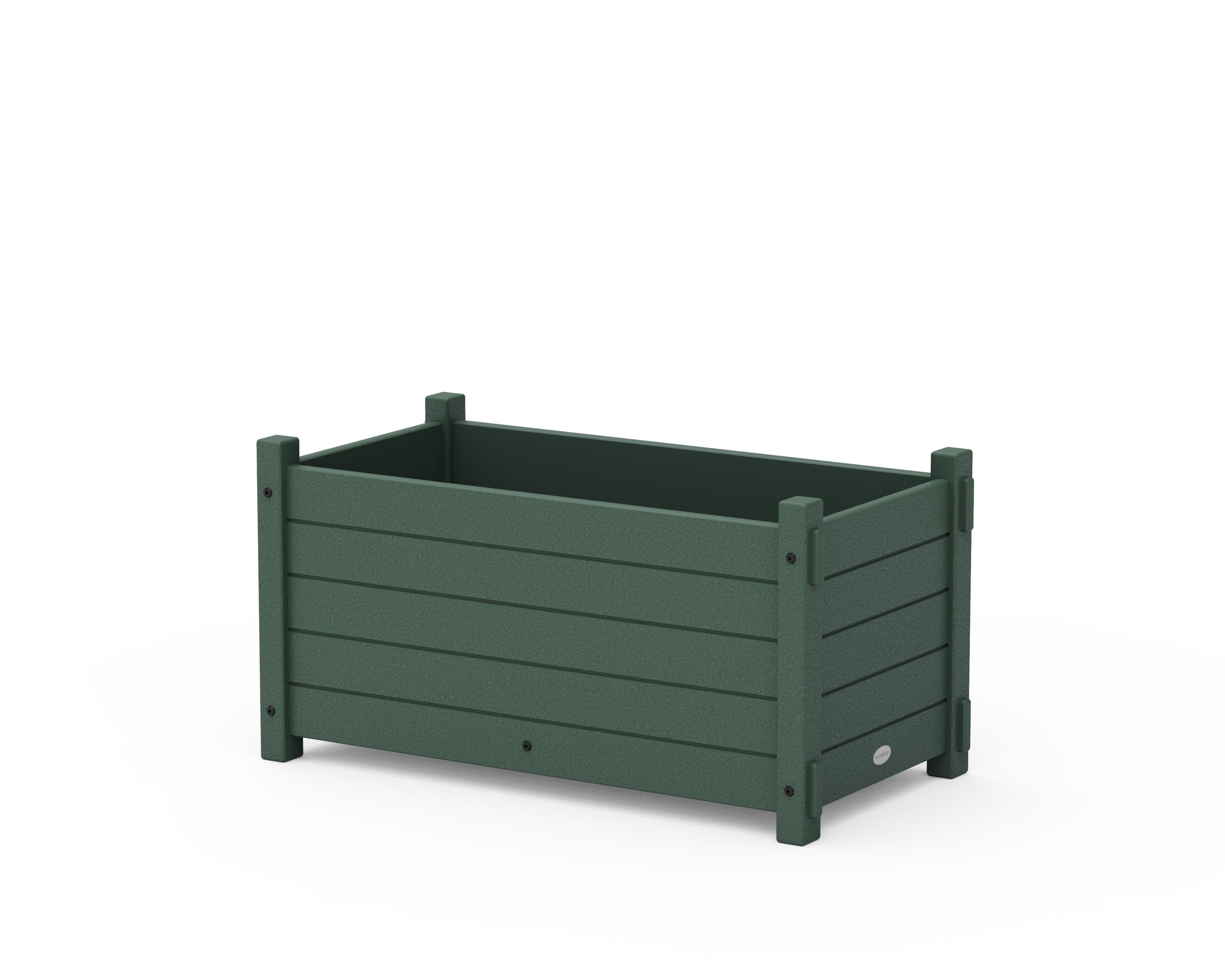 Nautical Rectangle Double Planter Box in Green
