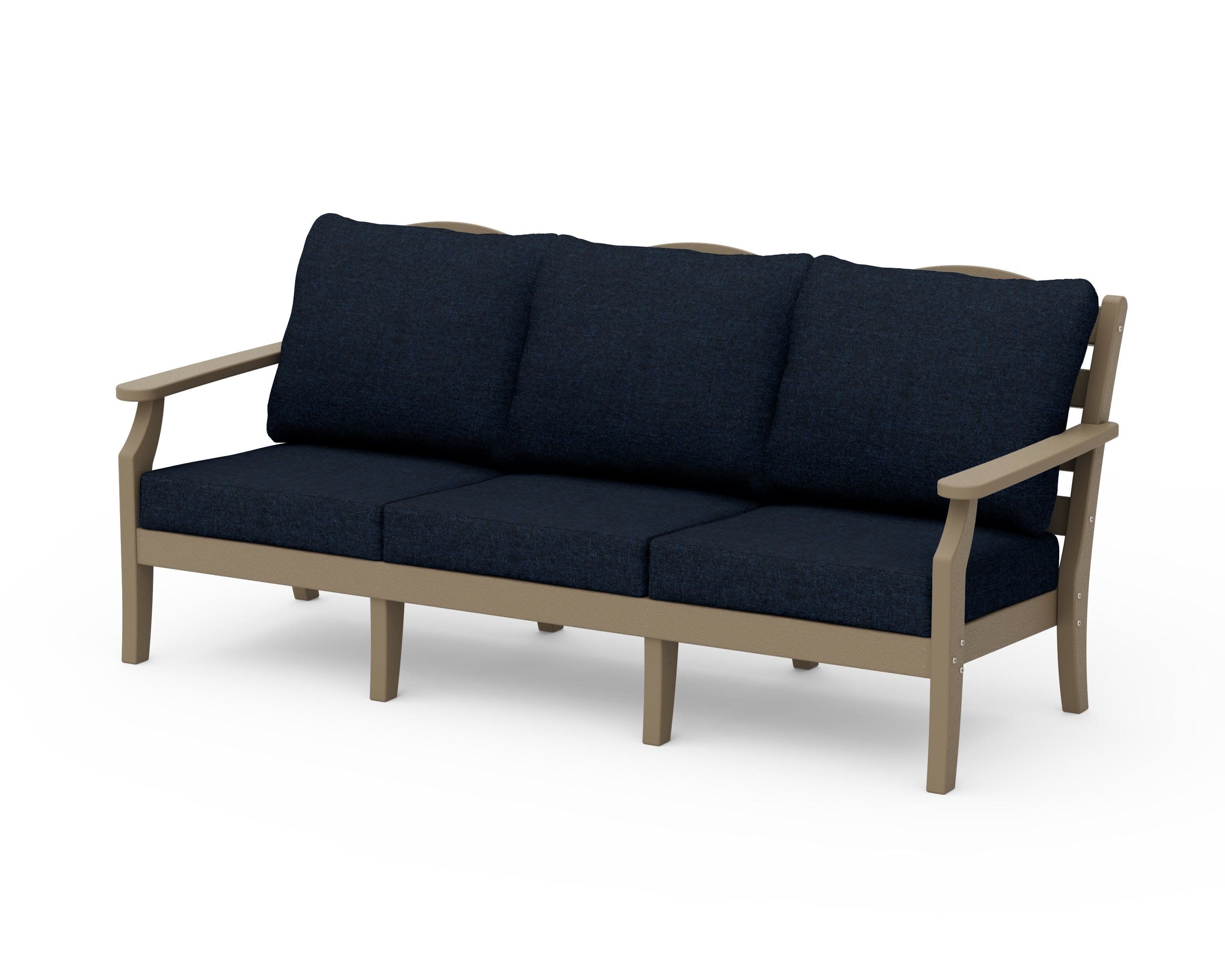 Savannah Deep Seating Sofa in Vintage Sahara / Marine Indigo