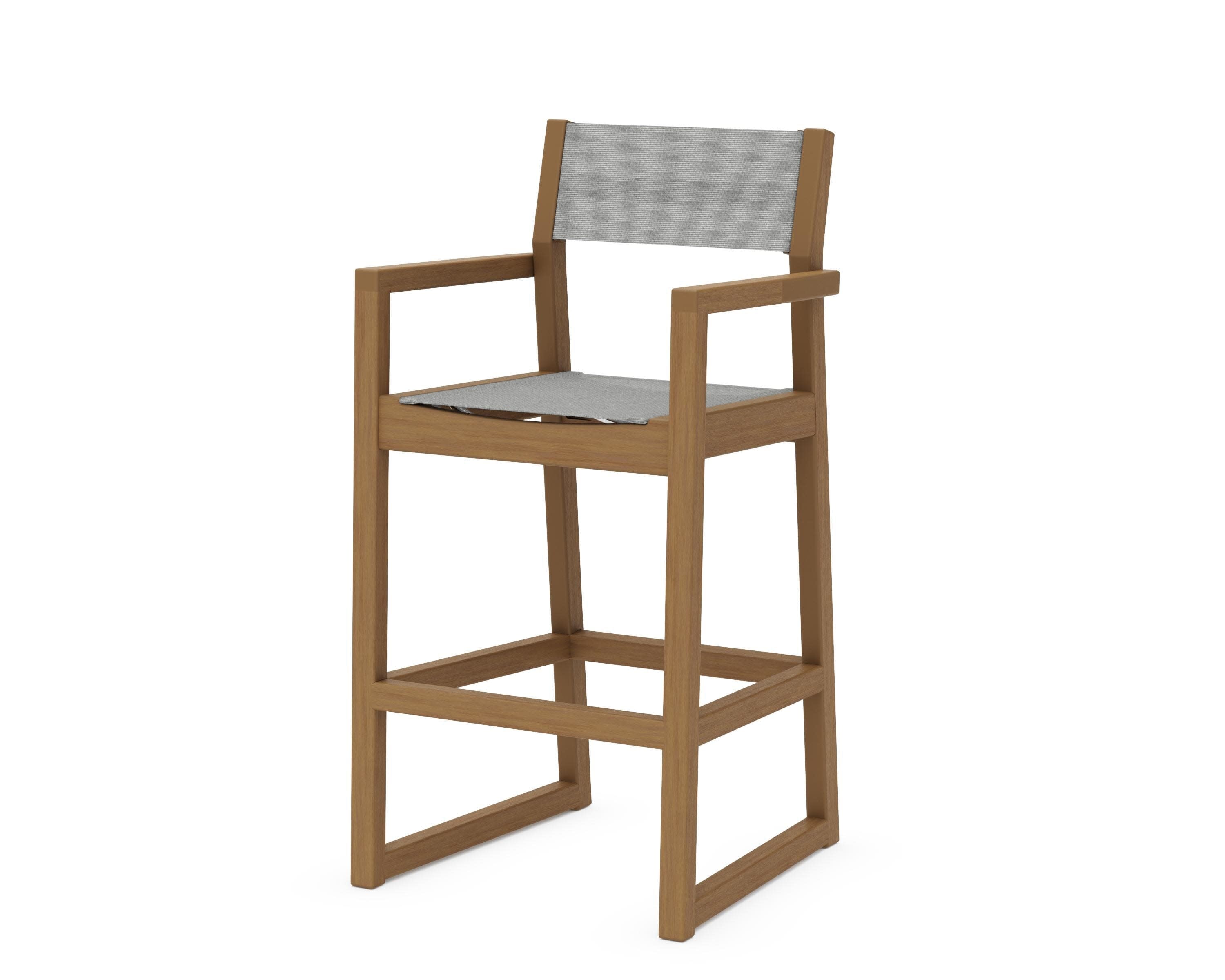 EDGE Sling Bar Arm Chair in Natural / Metallic Sling