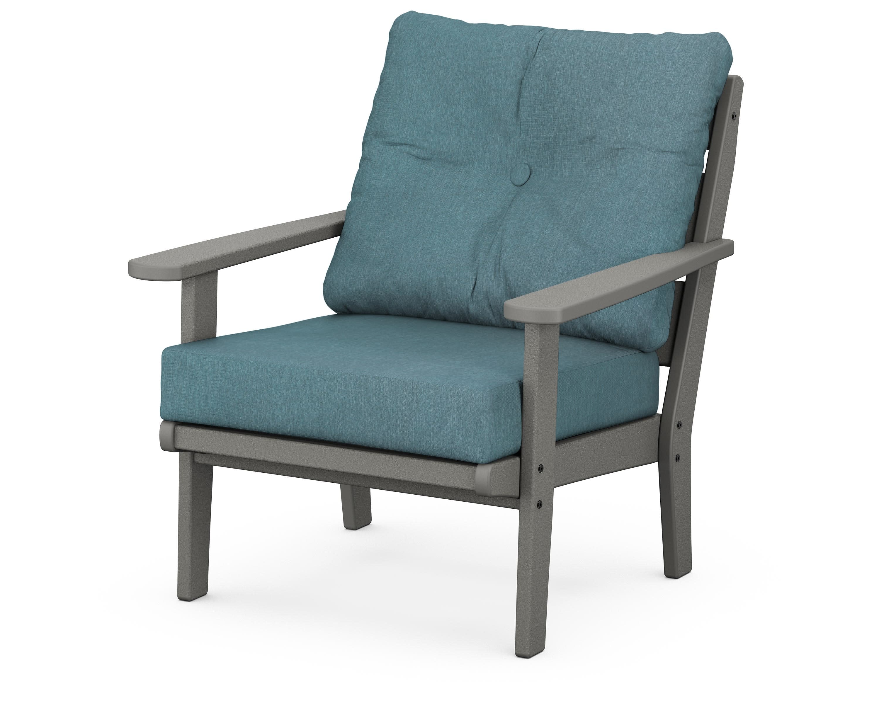 Lakeside Deep Seating Chair in Slate Grey / Ocean Teal