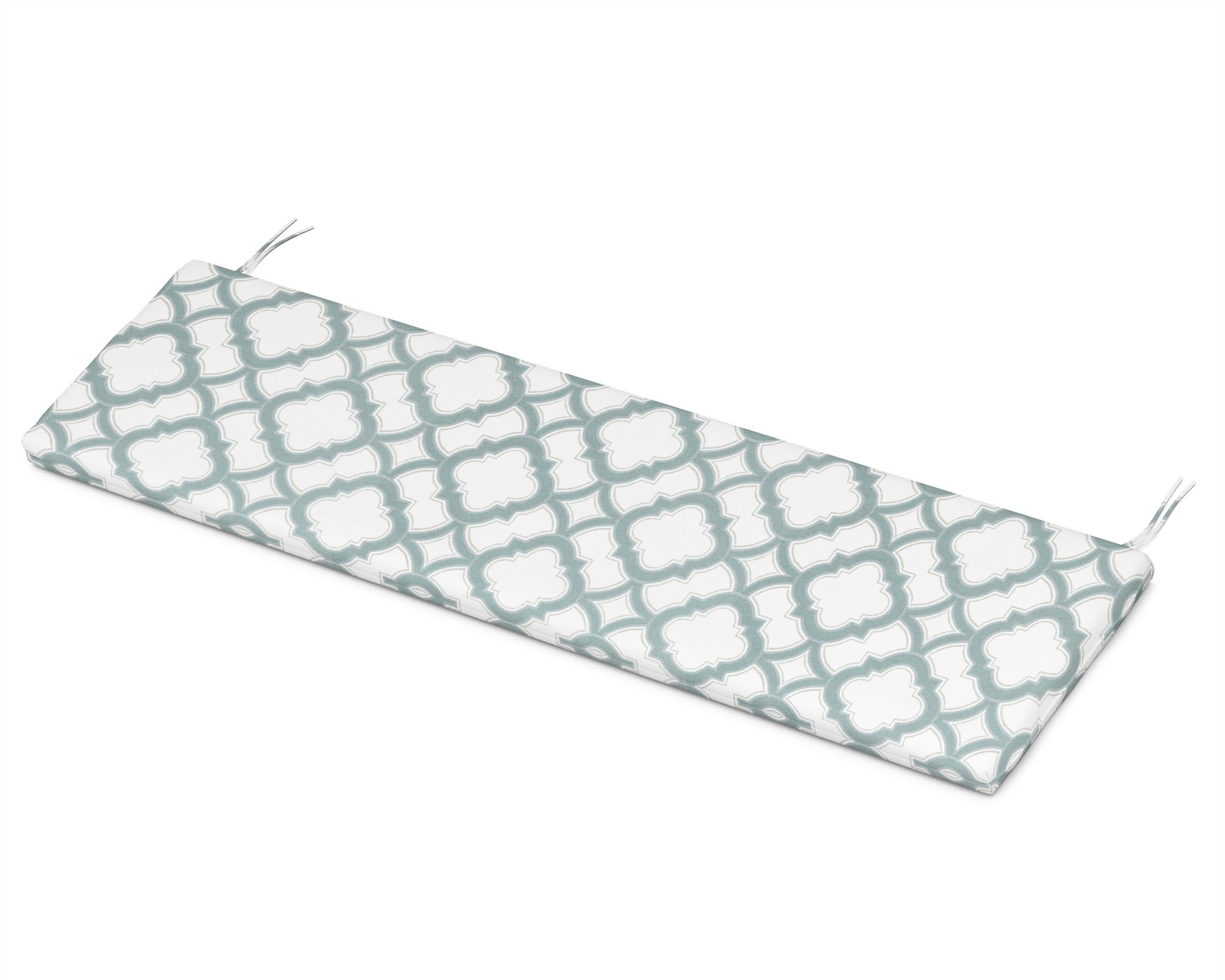 Bench Seat Cushion - 17.5"D x 57.5"W x 2.5"H in Trellis Glacier Spa