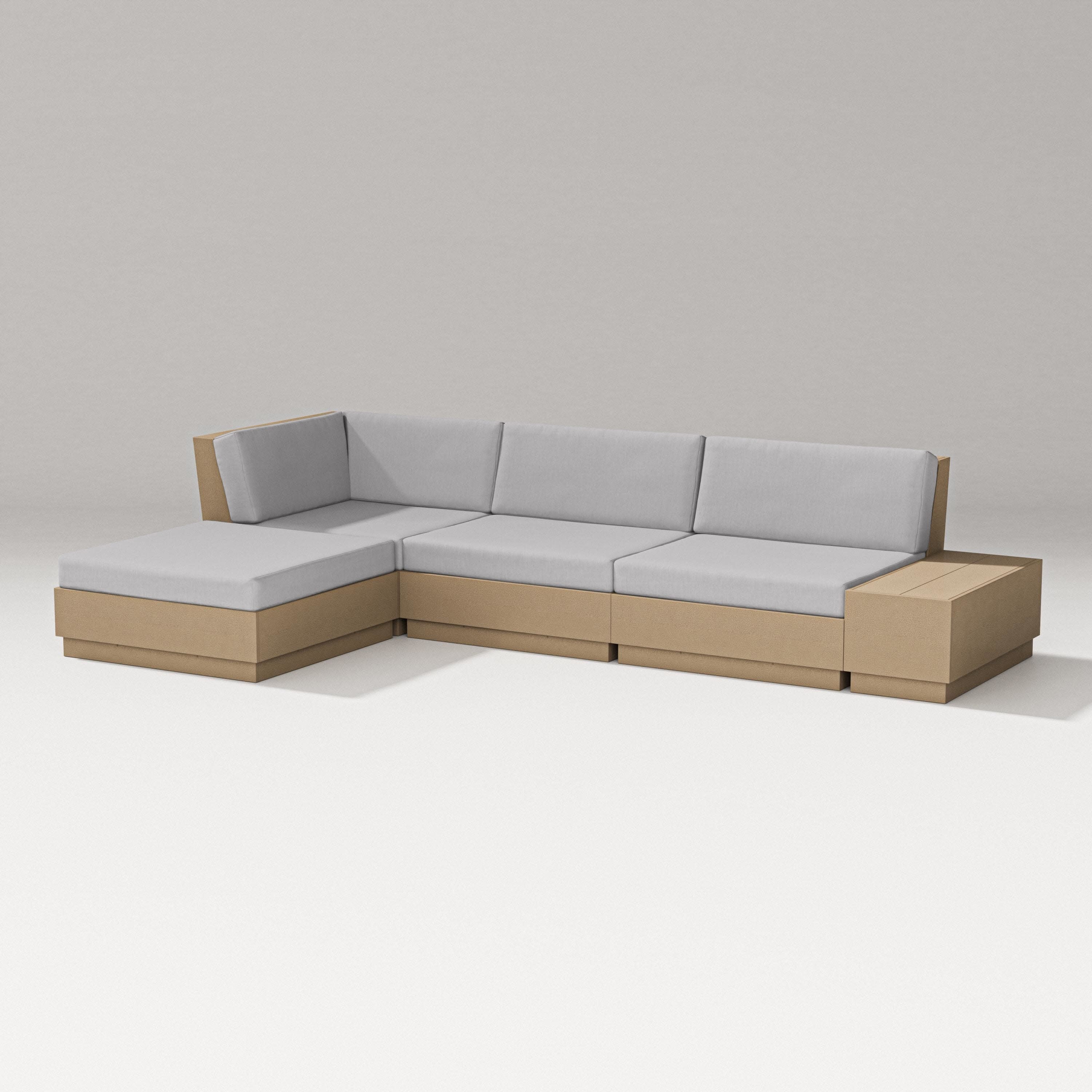 Elevate Chaise Sectional in Vintage Sahara / Granite