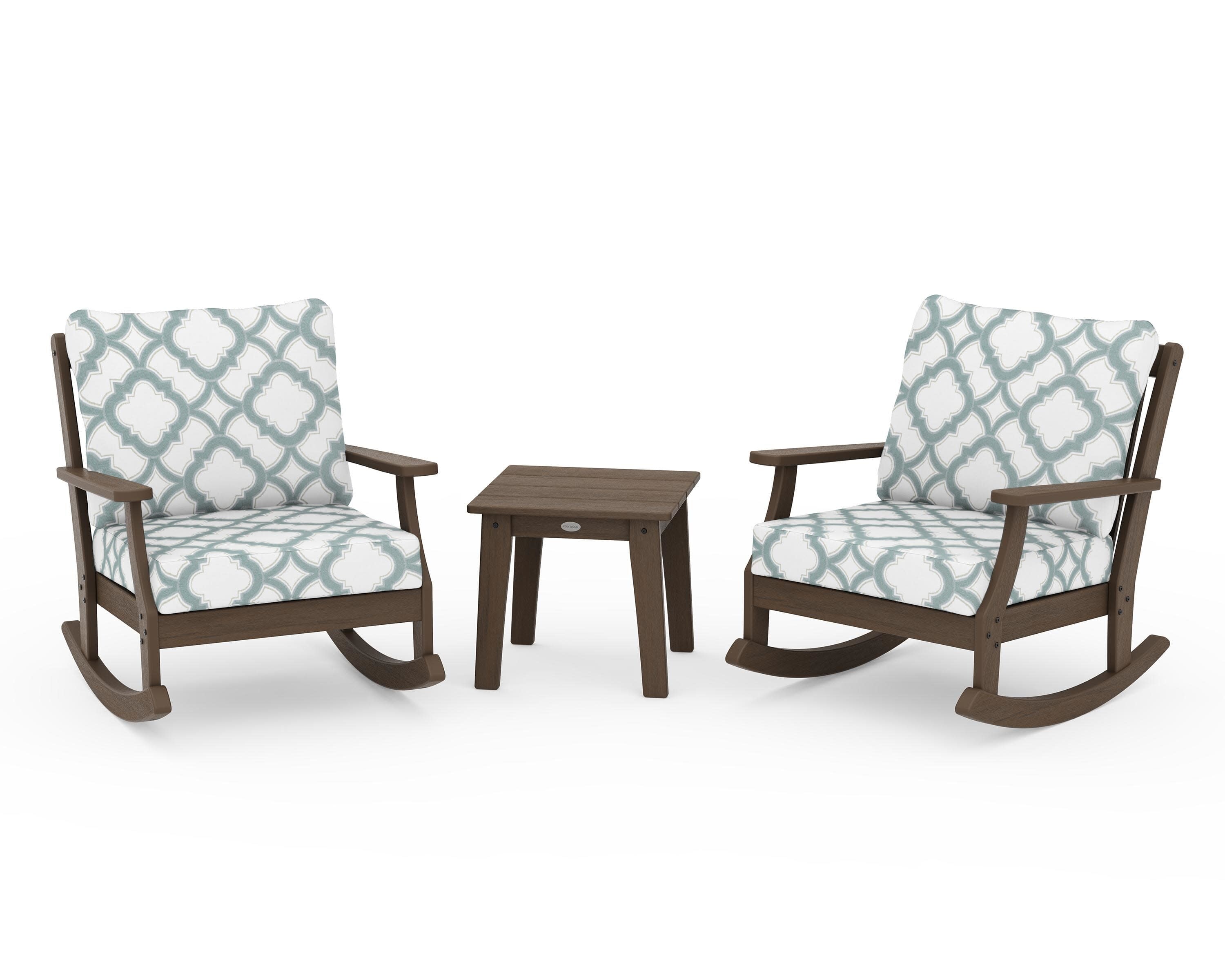 Braxton 3-Piece Deep Seating Rocker Set in Kona / Trellis Glacier Spa