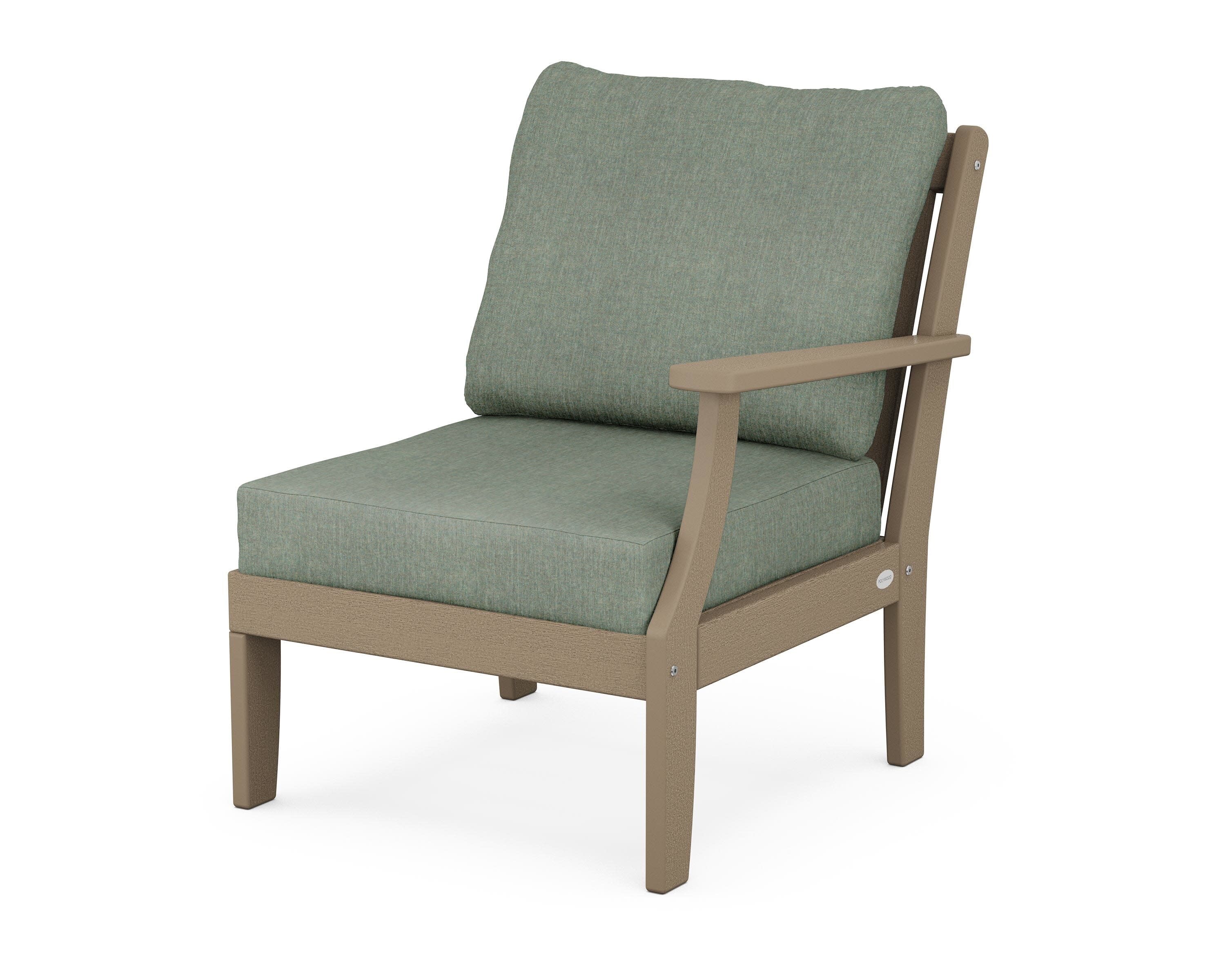 Braxton Modular Right Arm Chair in Vintage Sahara / Cast Sage