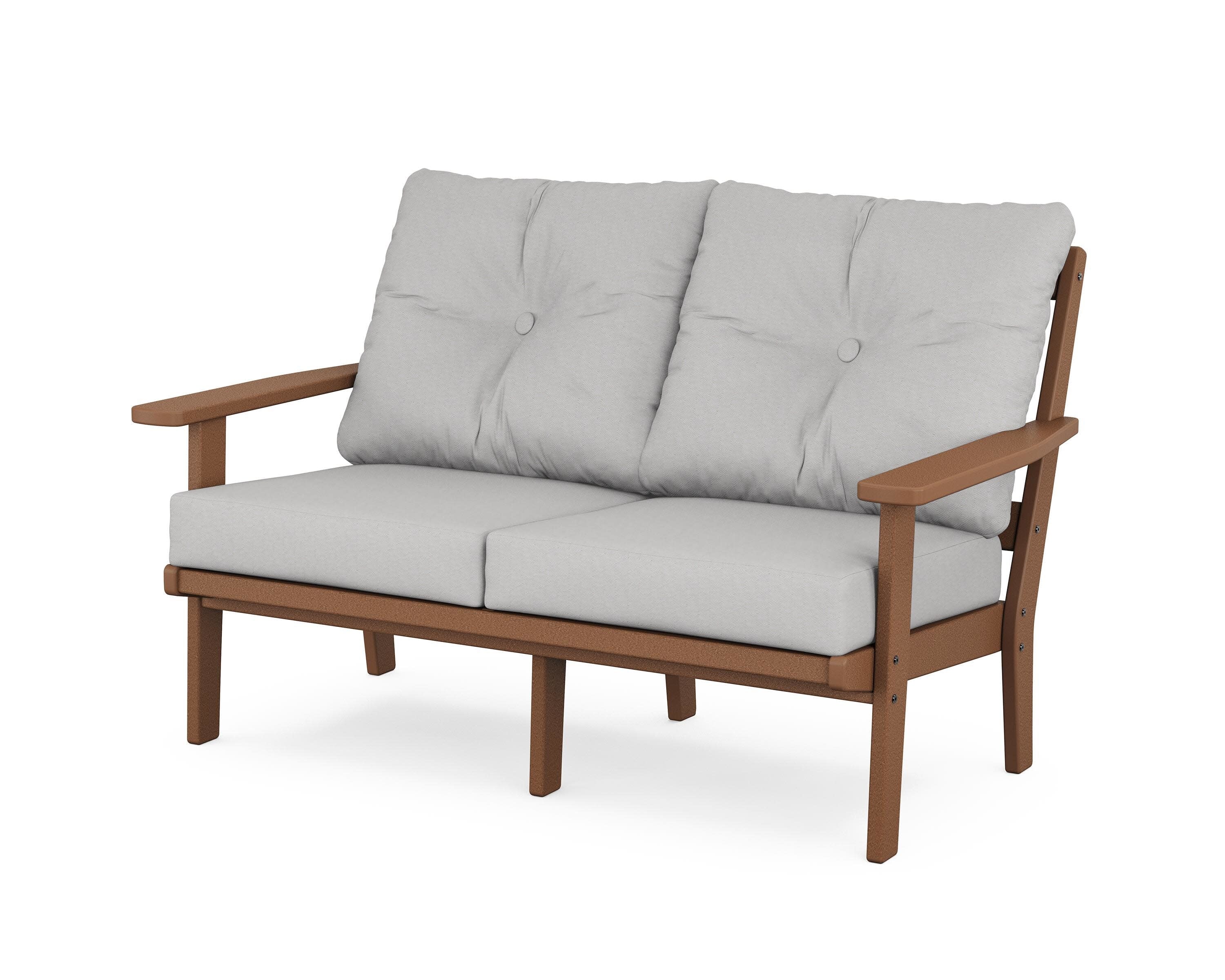 Prairie Deep SeatingLoveseat in Teak / Diamond in the Rough