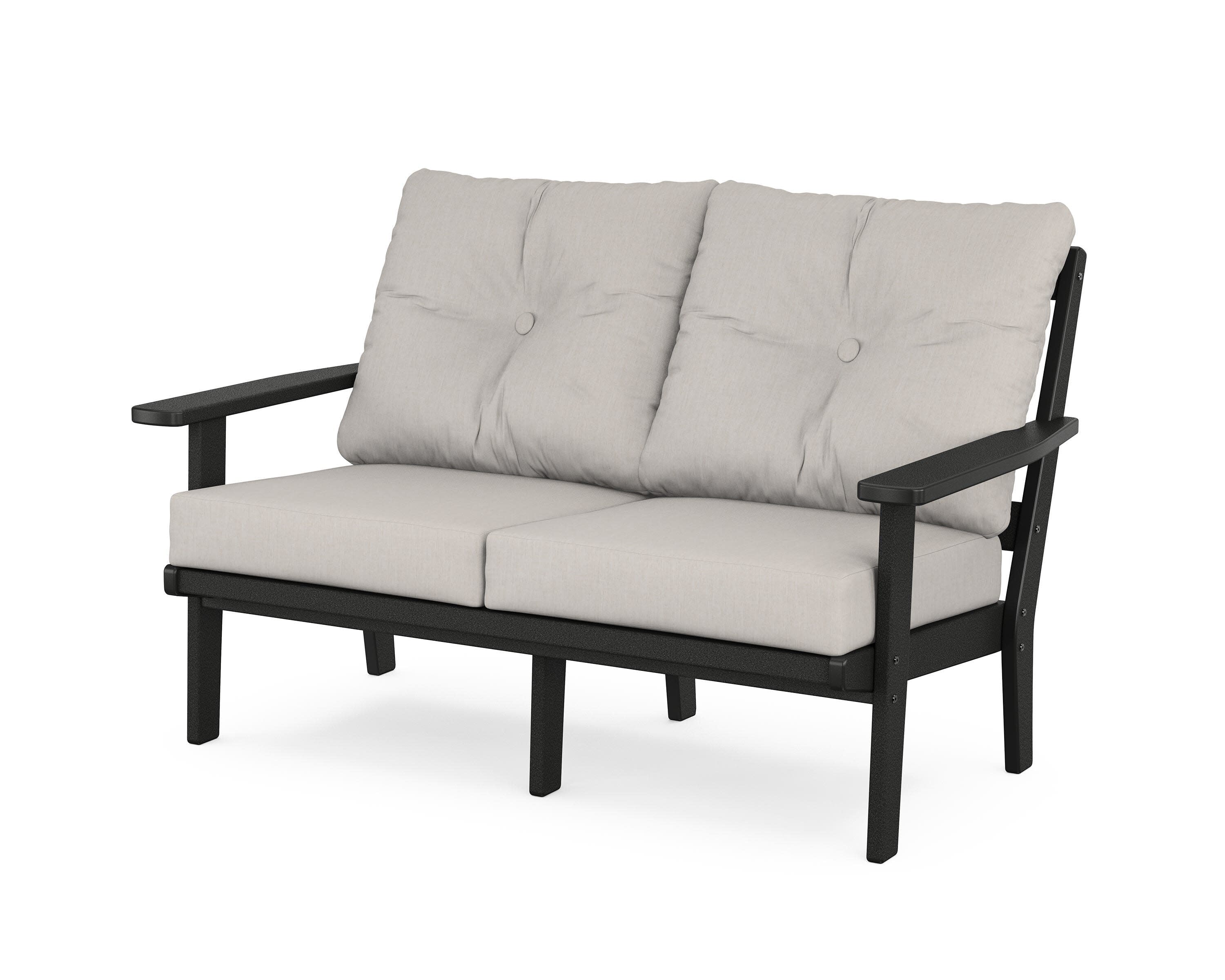 Oxford Deep SeatingLoveseat in Black / Cast Ash