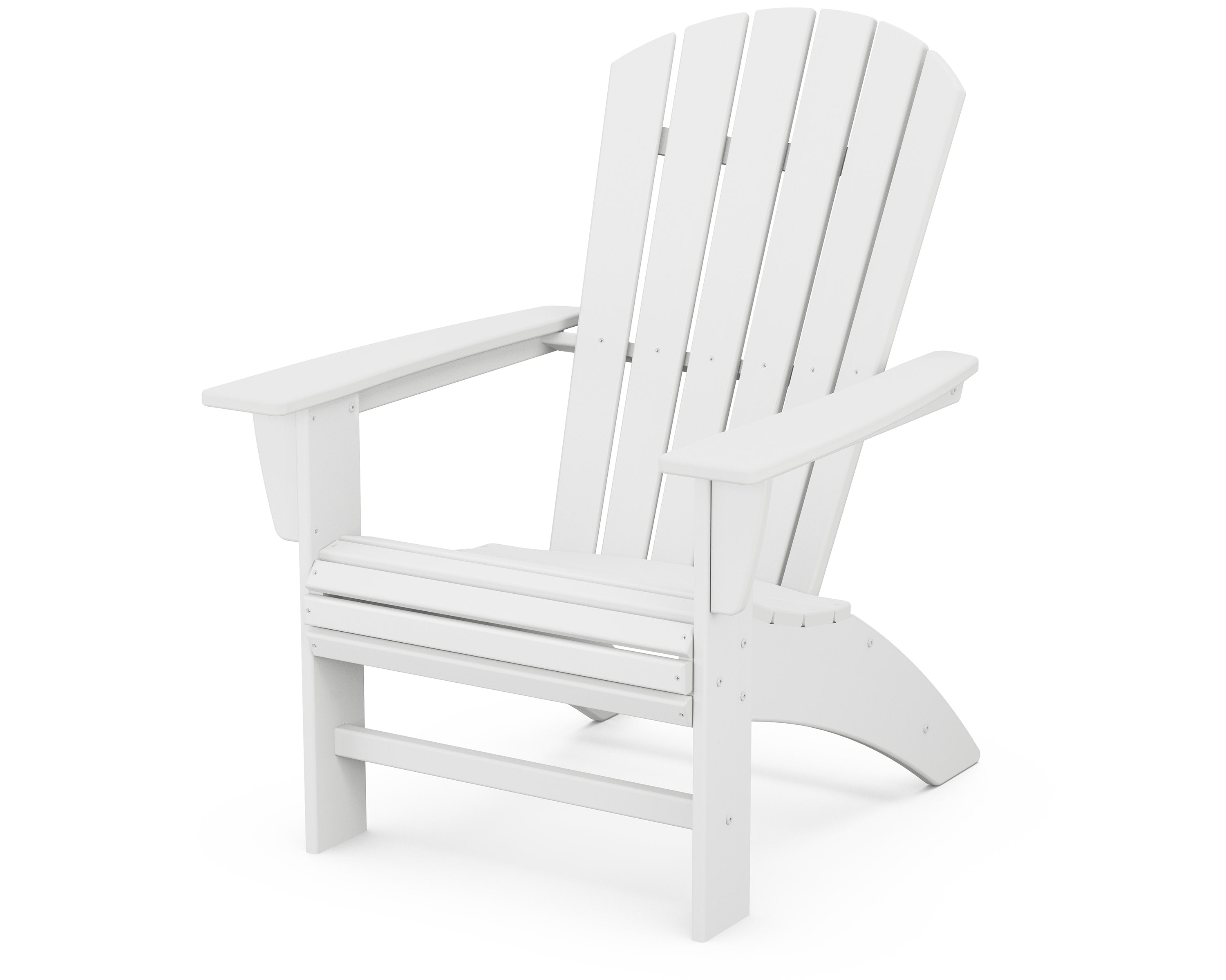 Nautical Curveback Adirondack Chair in White