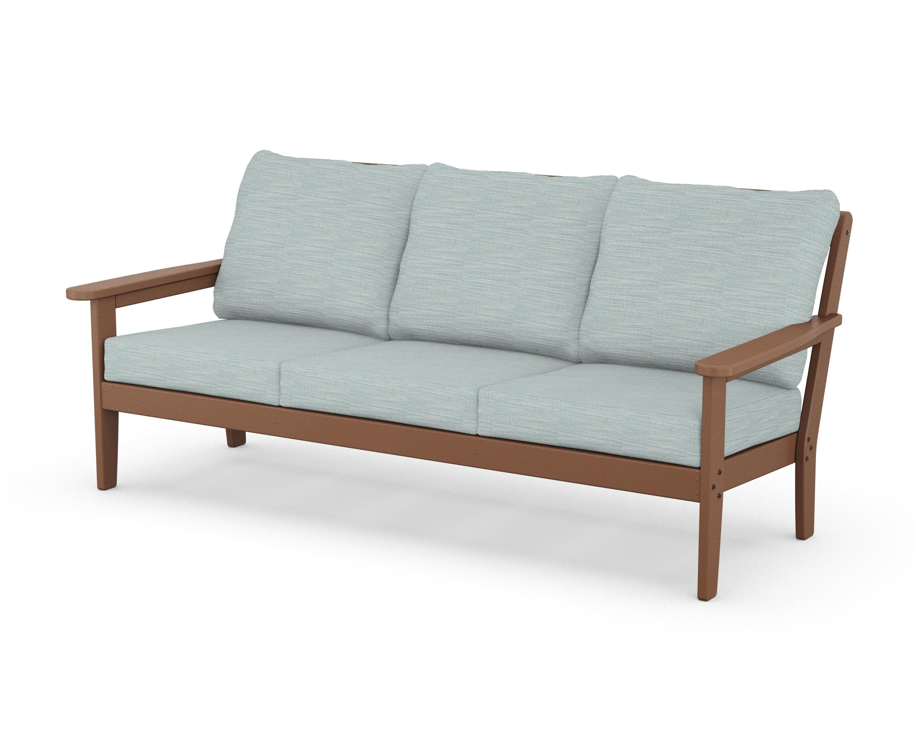 Cottage Deep Seating Sofa in Teak / Soothe Mist