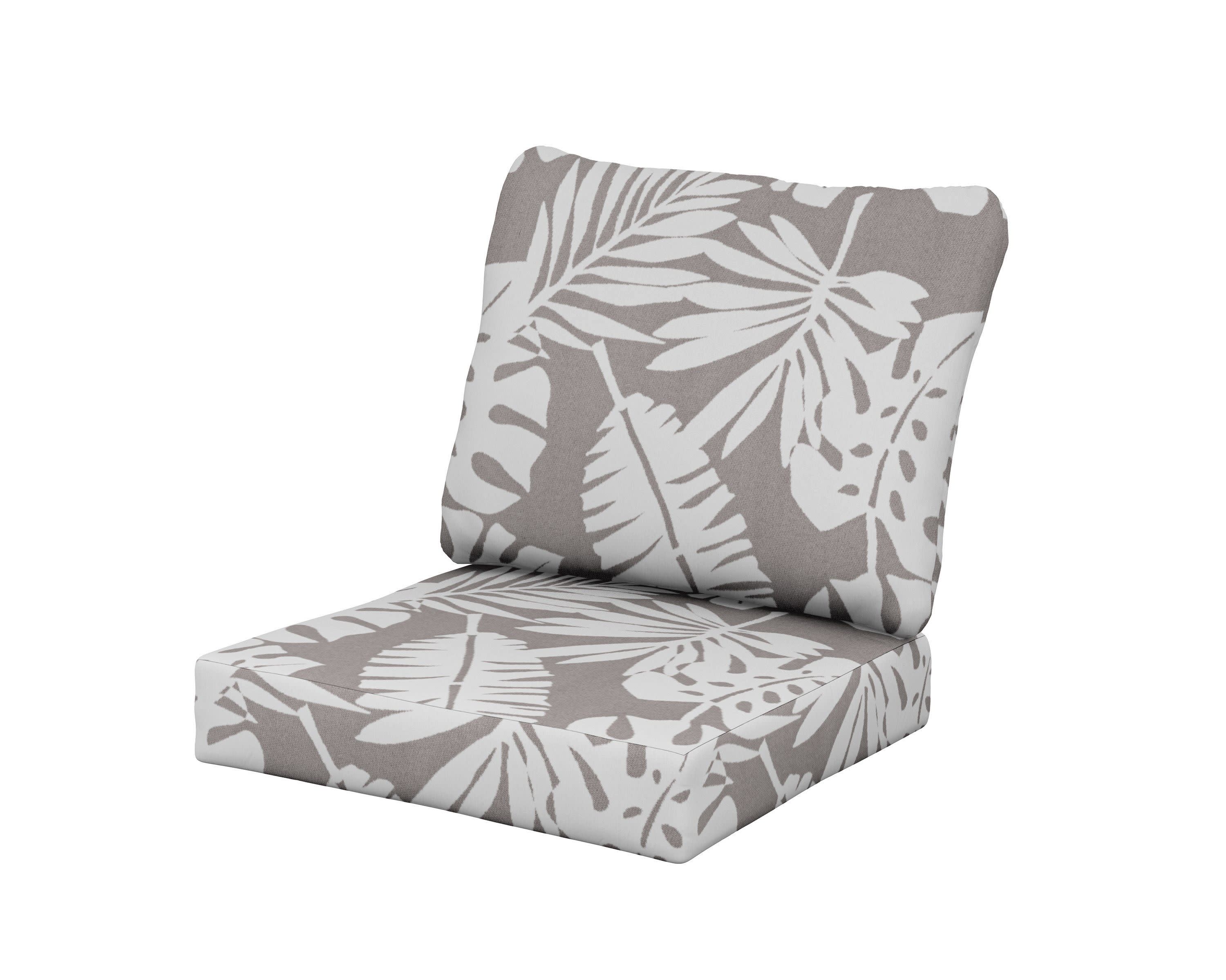 Classics Seat/Back Cushion Set in Leaf Grey Mist