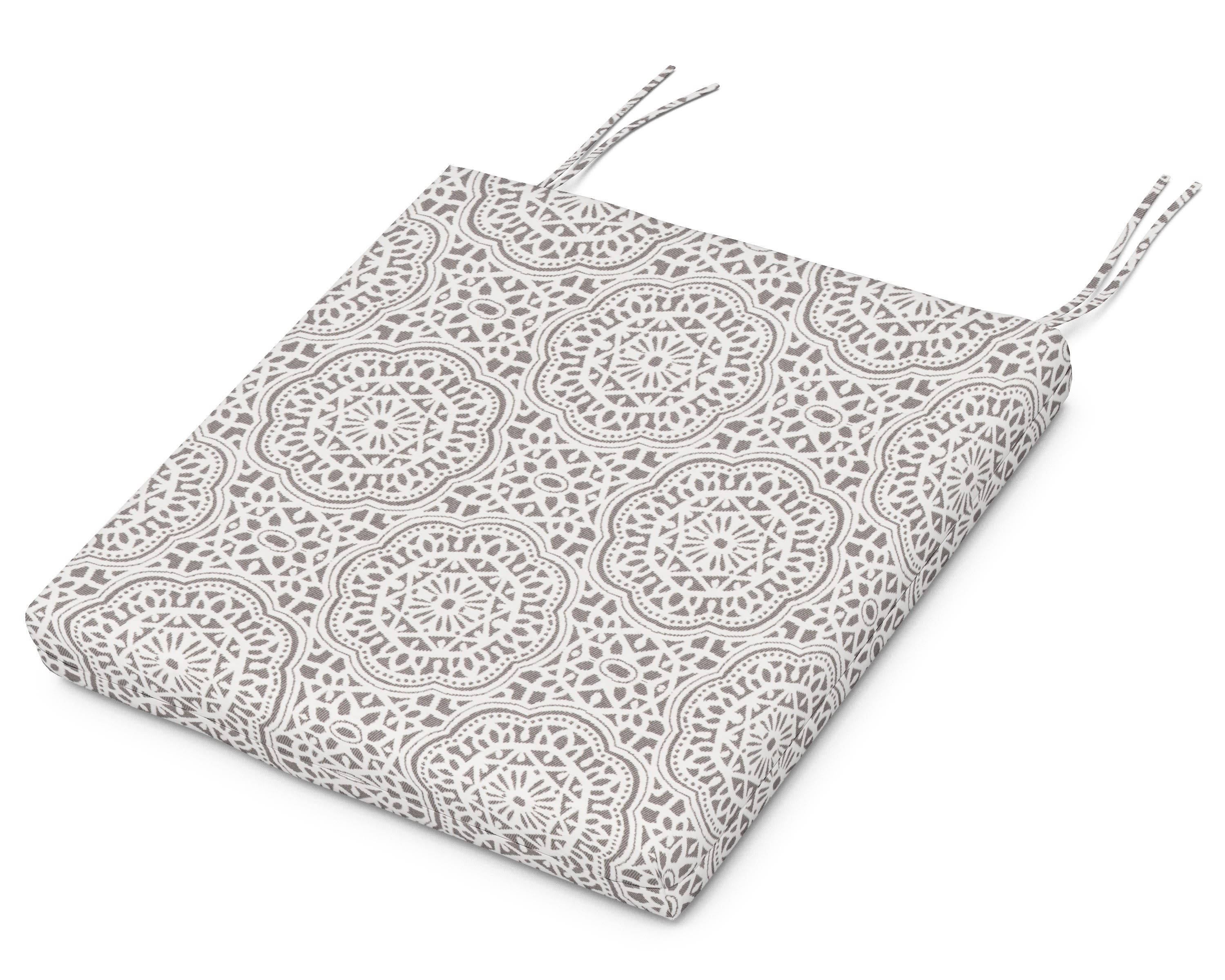 Acadia Dining Arm Seat Pad in Gwyneth Pewter