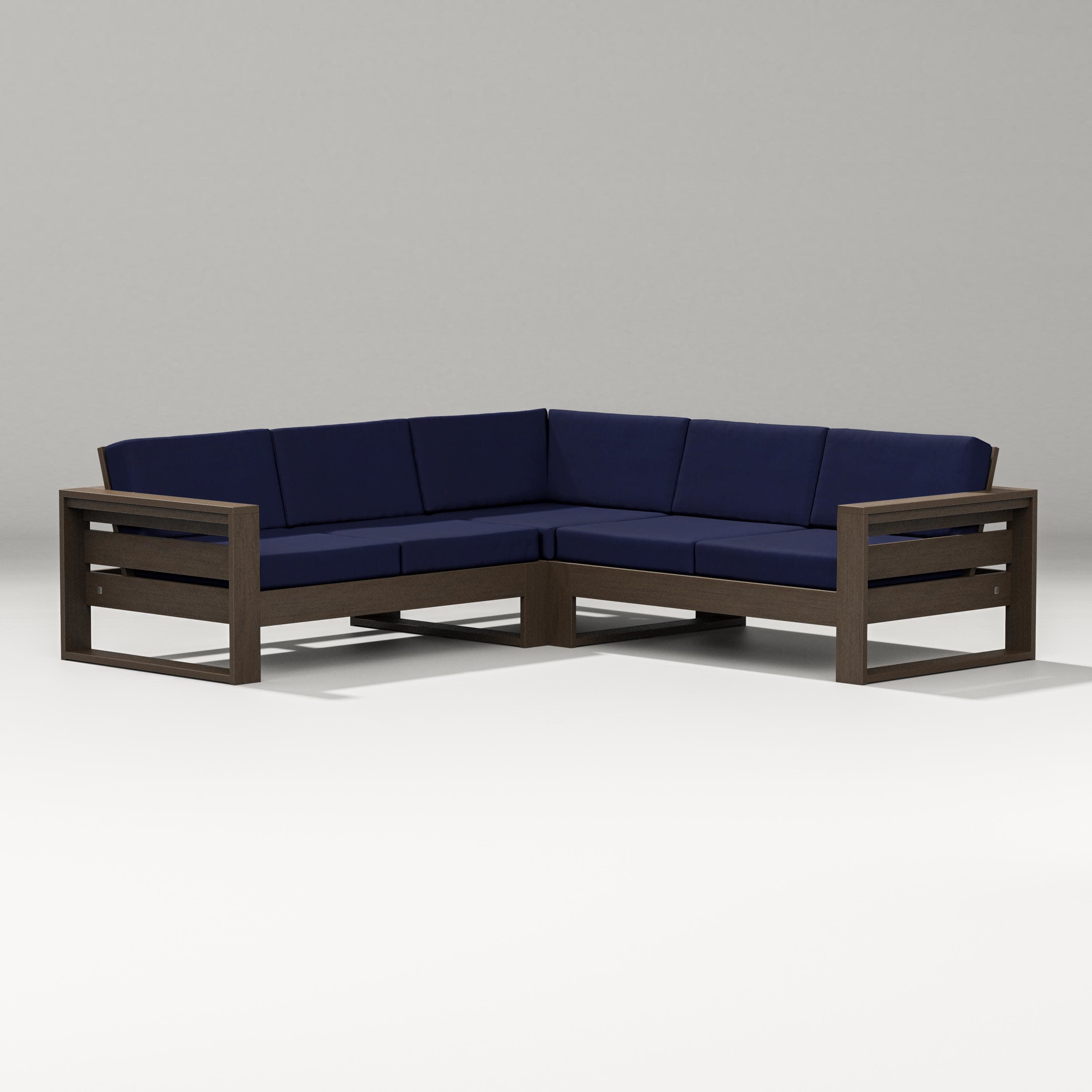 Latitude Corner Sectional in Kona / Navy