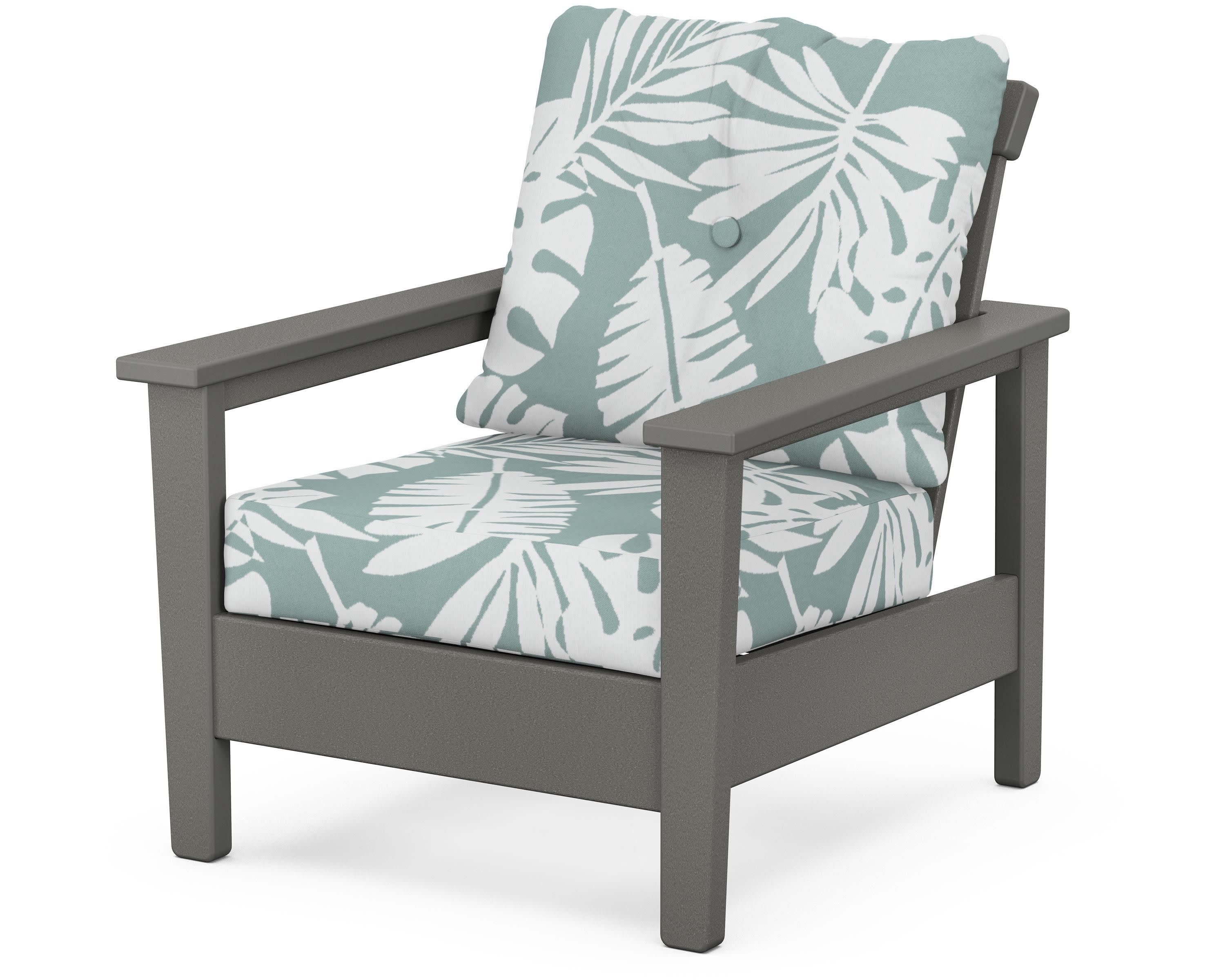 Prescott Deep Seating Chair in Slate Grey / Leaf Glacier Spa